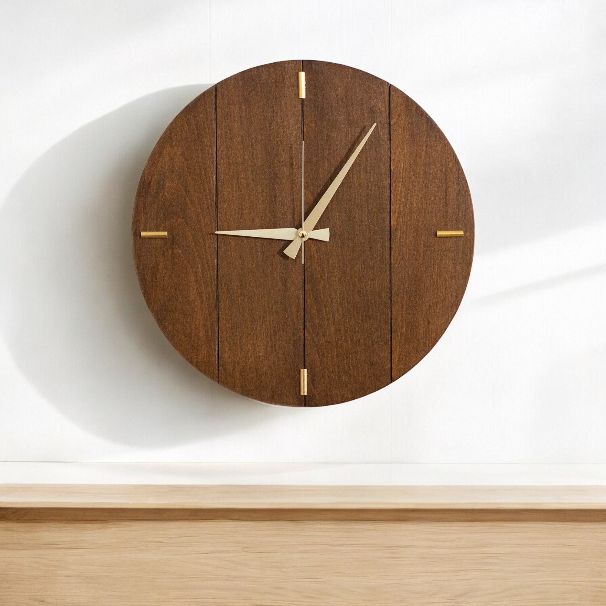 WOAA Industrial Design Wooden Wall Clock