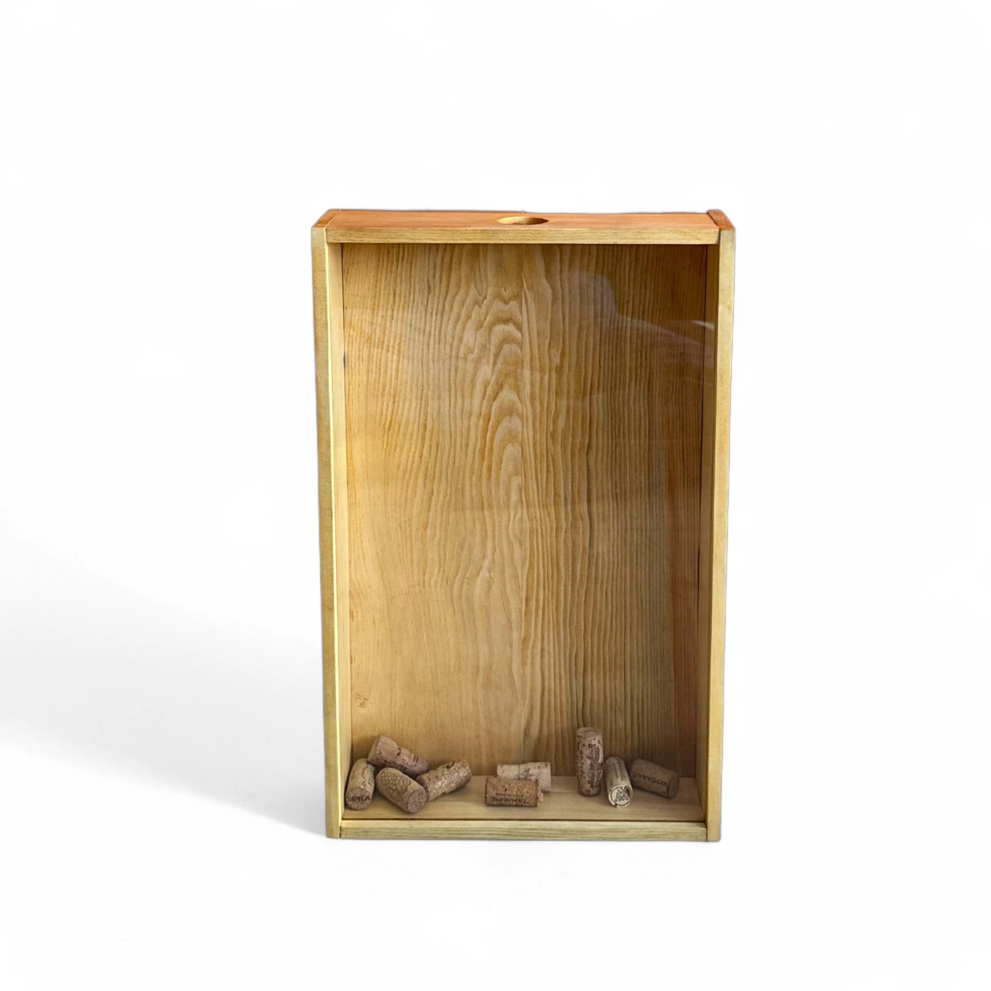 Handmade Wooden Wine Cork Collection Piggy Bank