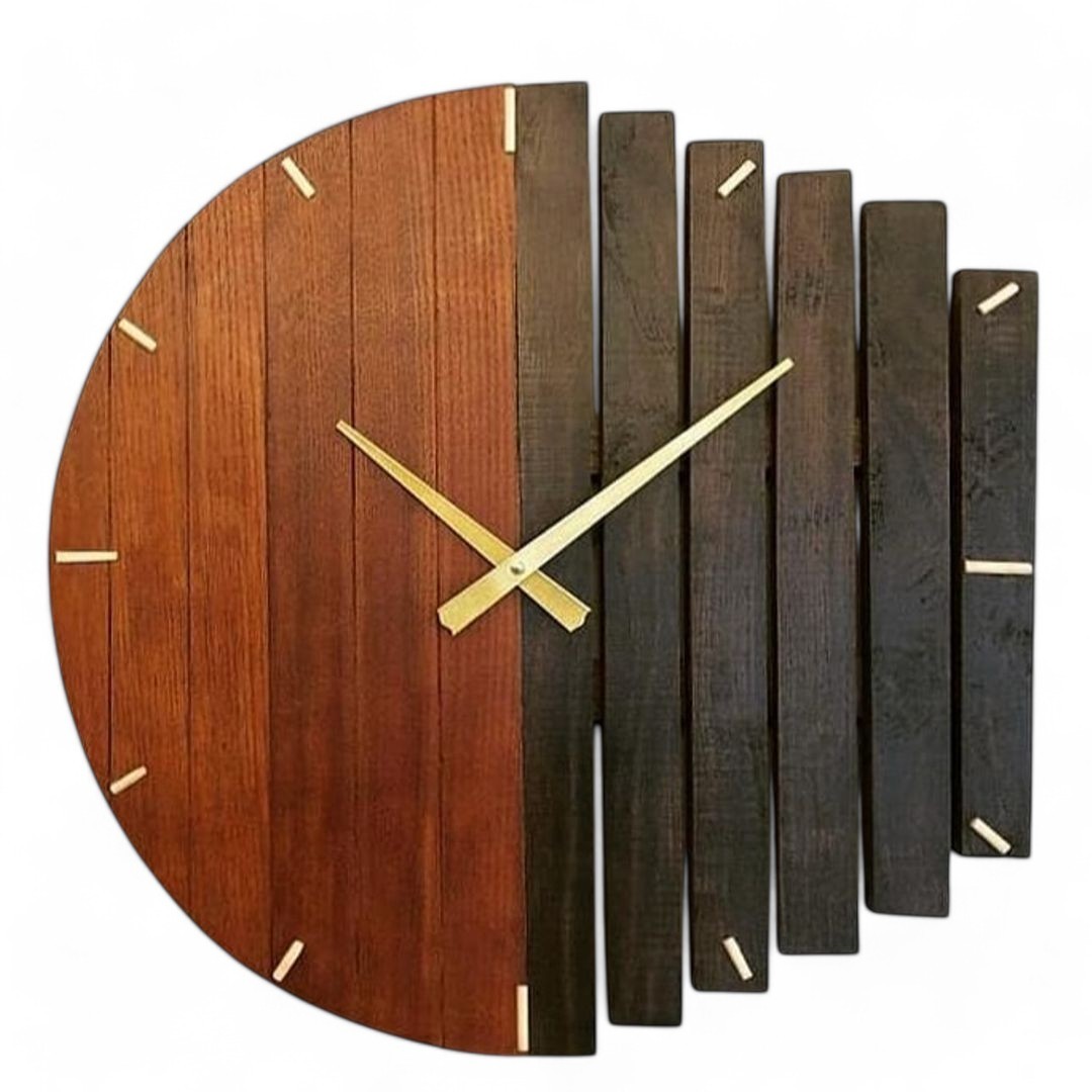 Industrial Design Wooden Wall Clock