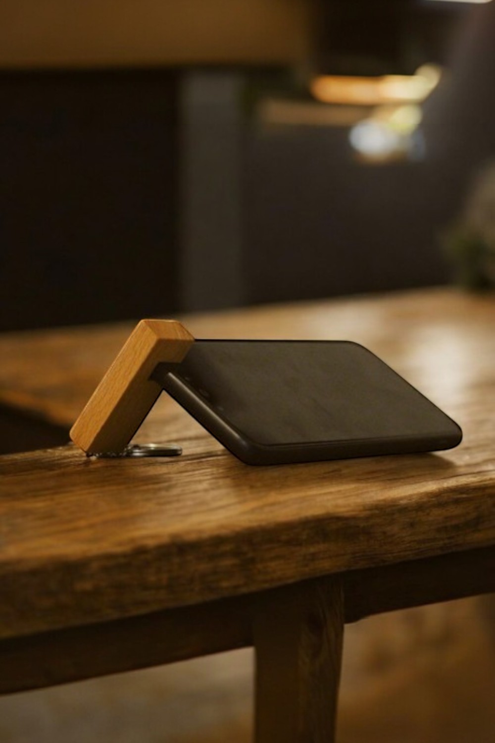 Handmade Wooden Laptop and Phone Stand Set