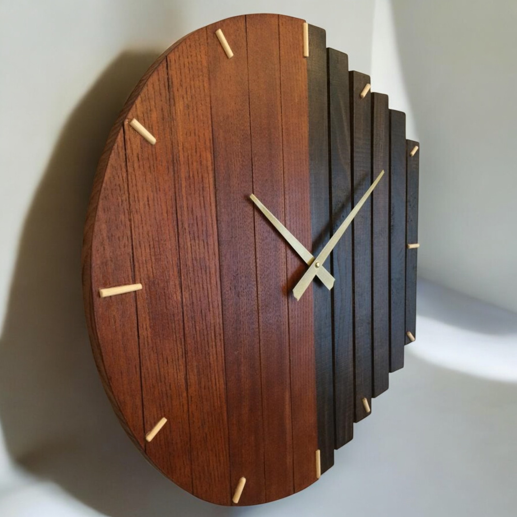 Industrial Design Wooden Wall Clock