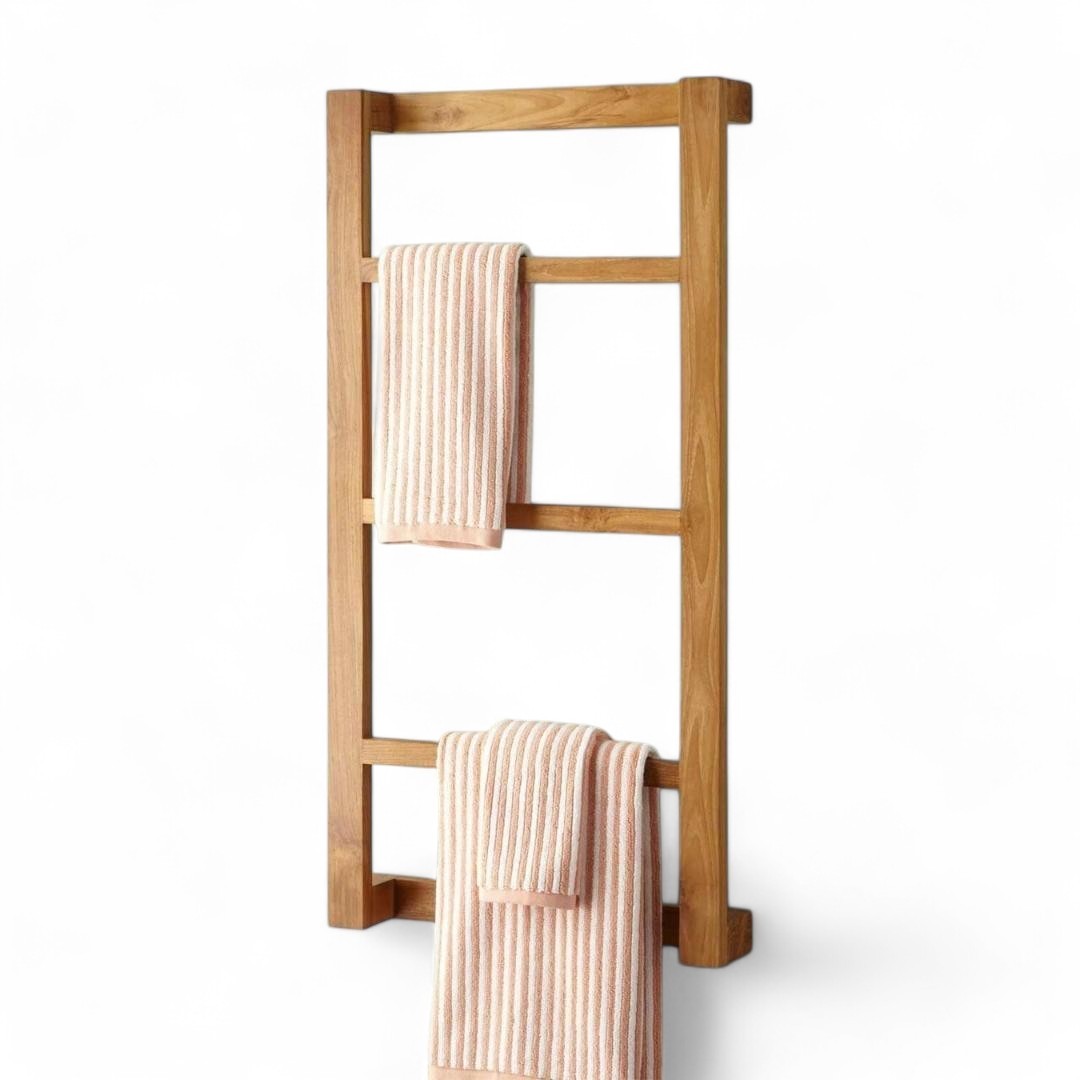 Wulan Towel Rack Handmade Wooden Towel Holder - Walnut