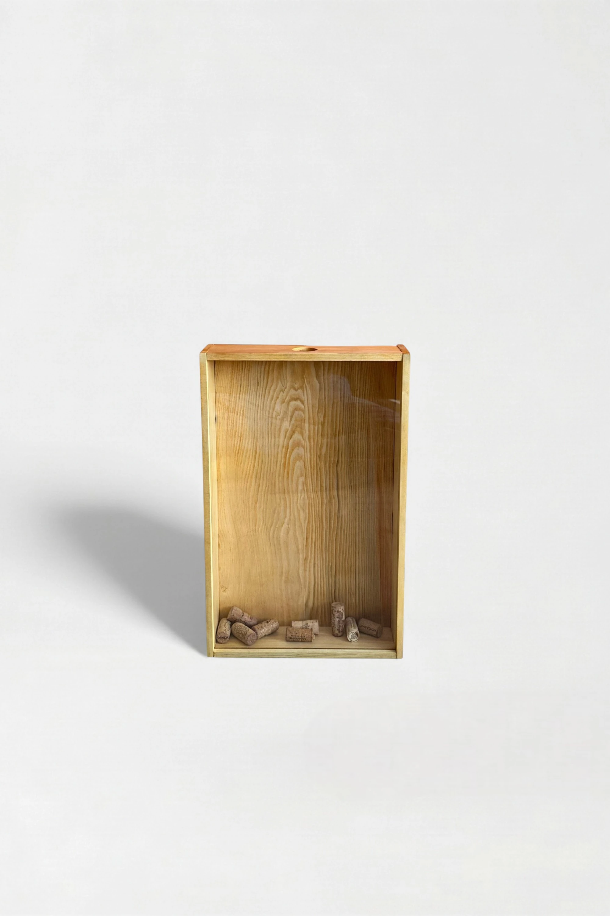 El Yapımı Ahşap Şarap Mantarı Koleksiyon Kumbarası