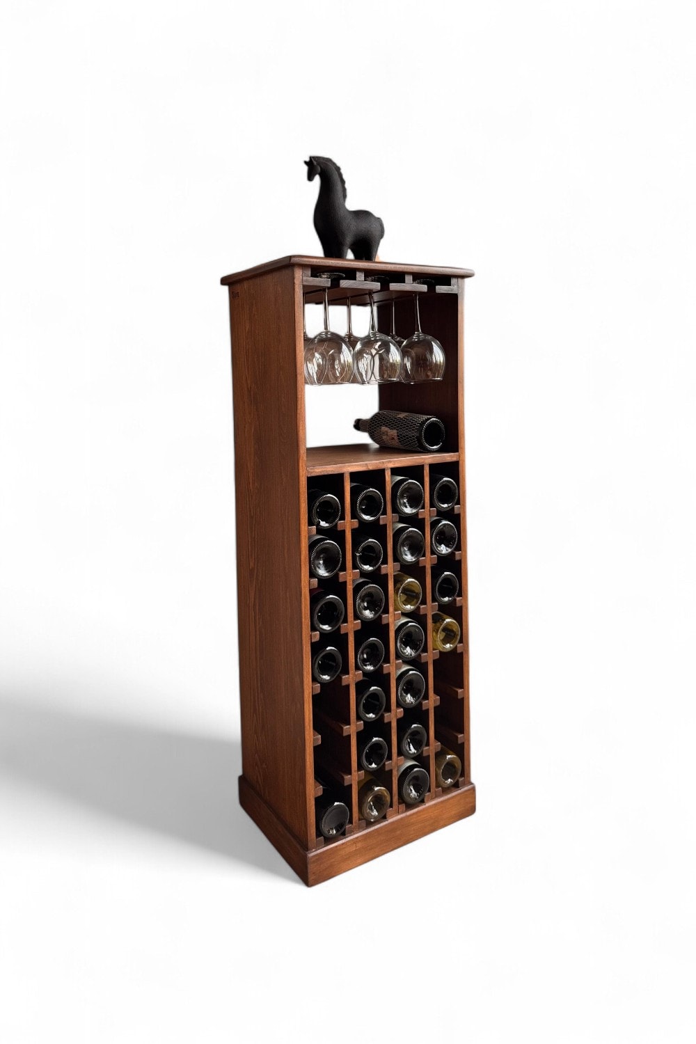 Janissa Masif Ahşap Şarap Standı