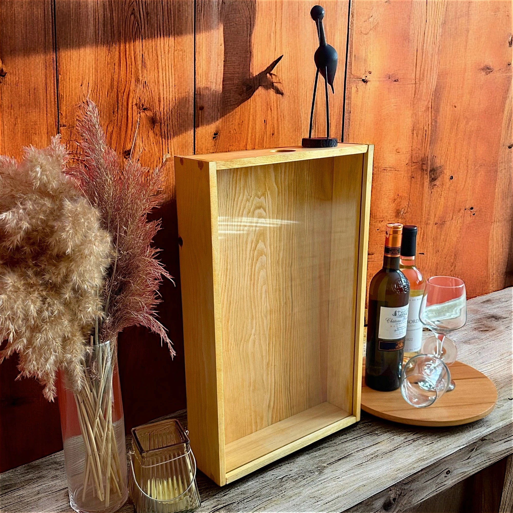 Handmade Wooden Wine Cork Collection Piggy Bank