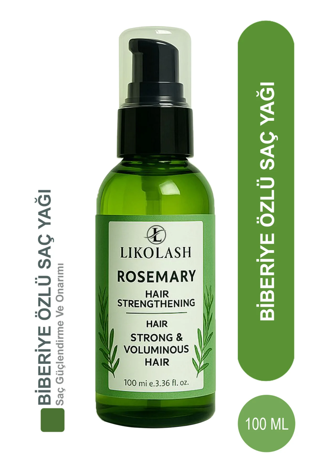 Likolash Biberiye Yağı Terapisi Saç Dökülmesi ve Yıpranmış Saçlar için Hızlı Saç Uzatan Biotinli Saç Bakımı