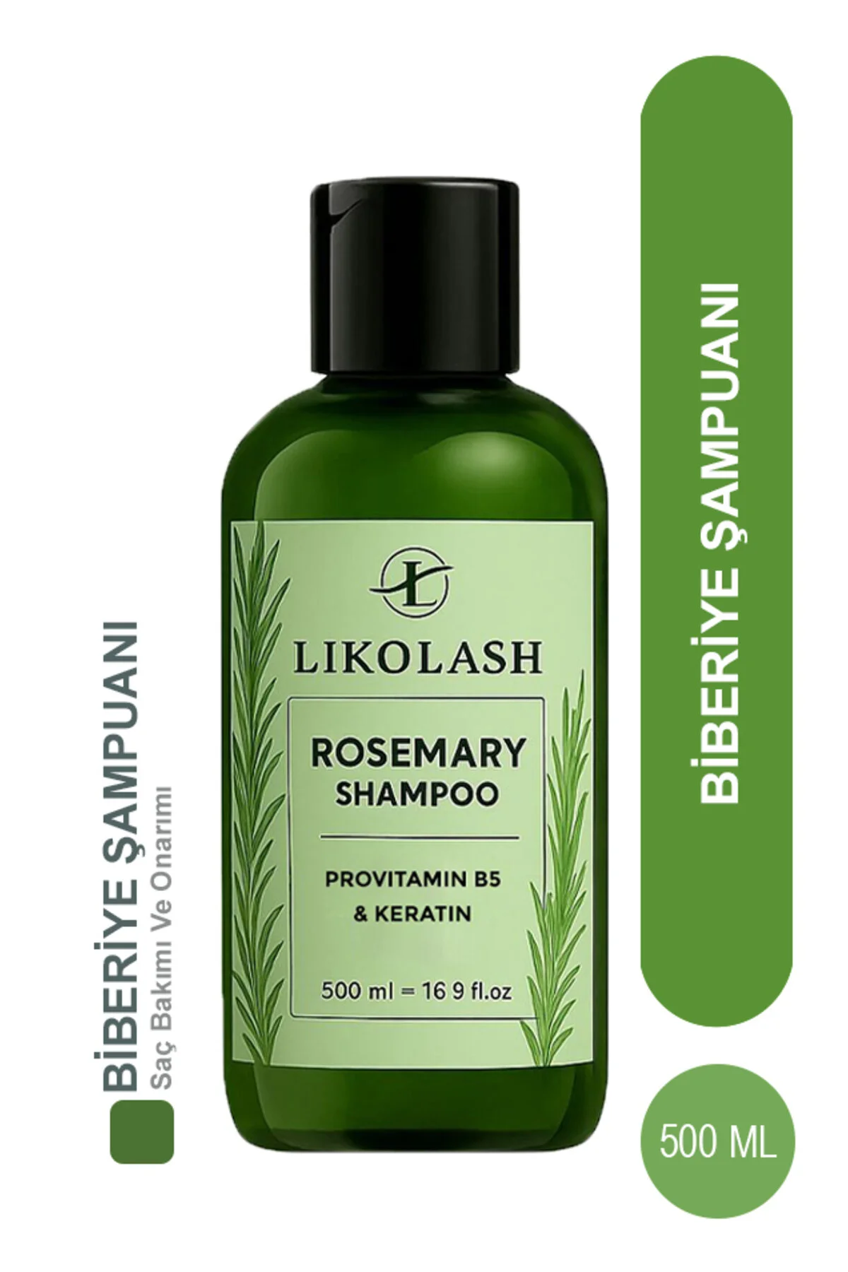 Likolash Biberiye Şampuanı Keratin, Biotin ve Kolajen Özlü 500 ml