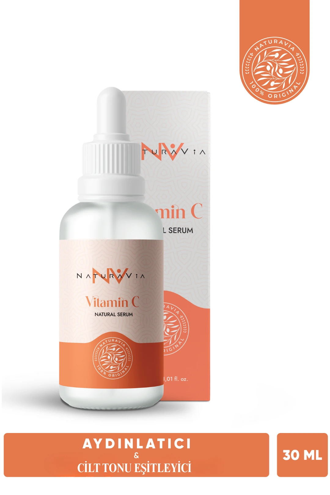 Aydınlatıcı & Cilt Toni Eşitleyici Vitamin C Serum 30 ml – Leke Karşıtı, Parlaklık Verici Bakım | Tüm Cilt Tipleri İçin