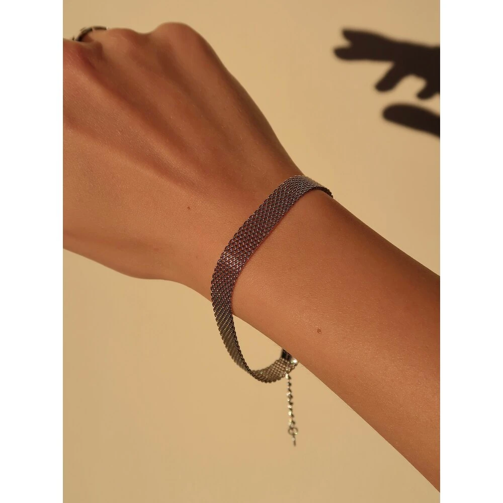 Mesh Vintage Çelik Bileklik