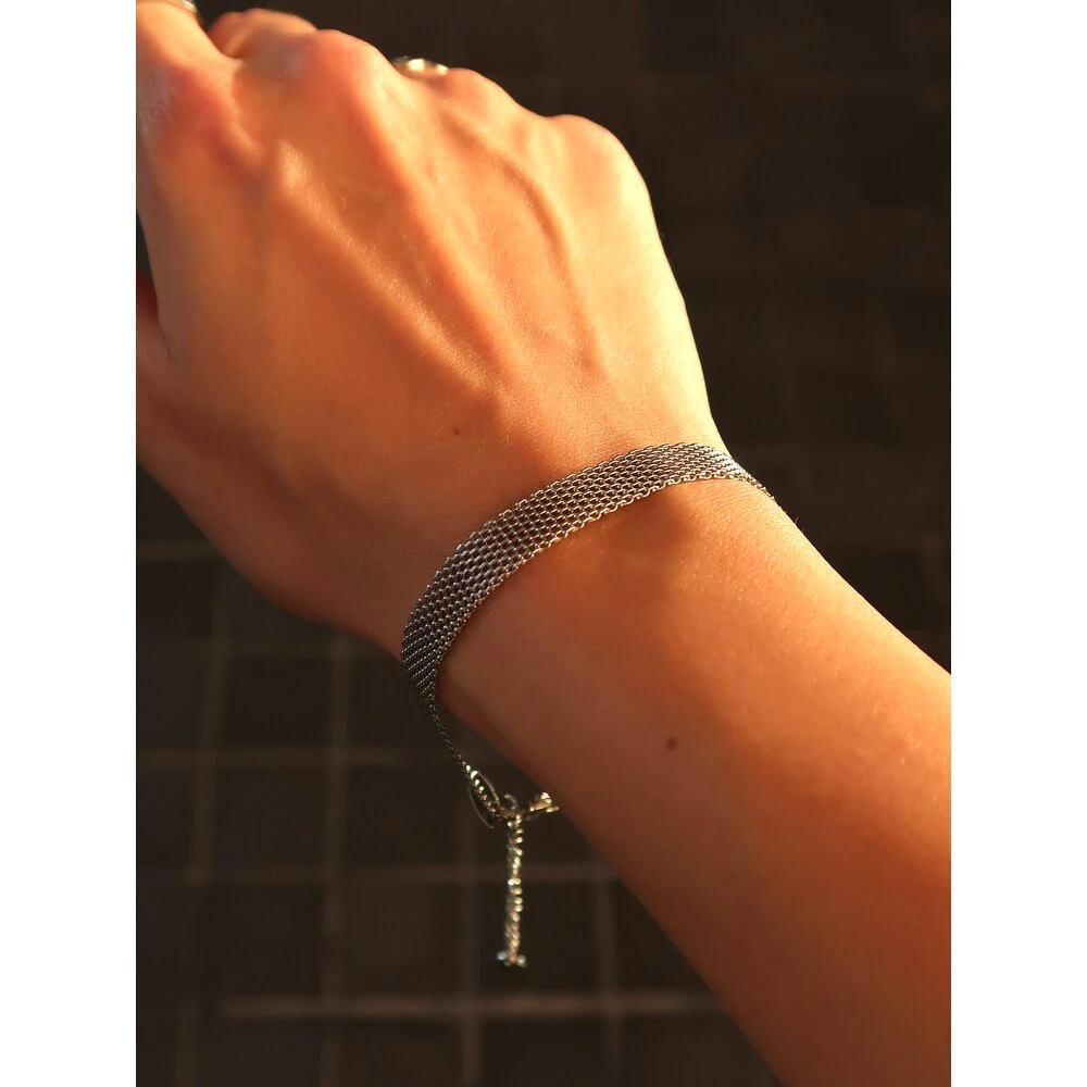 Mesh Vintage Çelik Bileklik