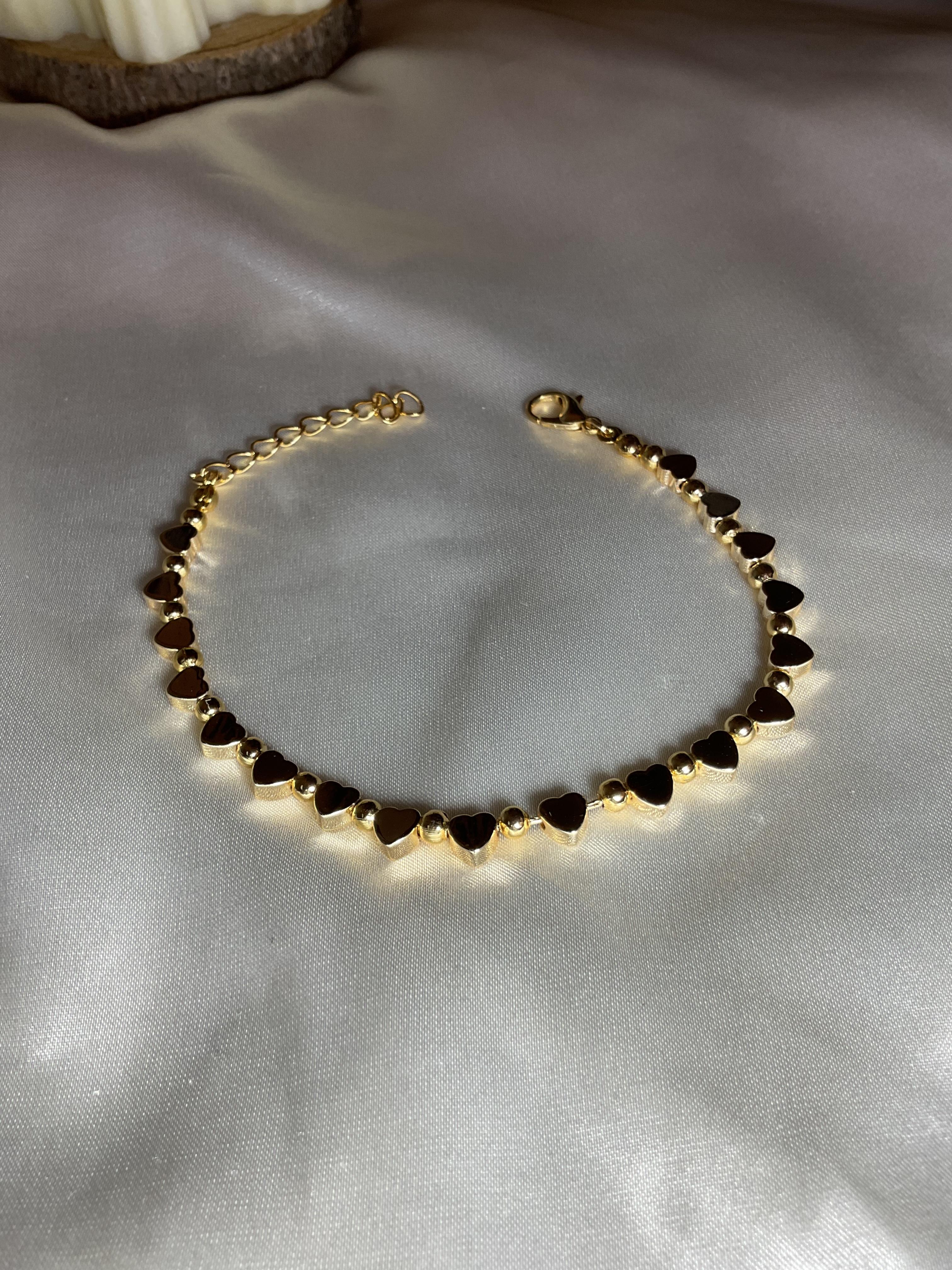 Gold kalp model bileklik
