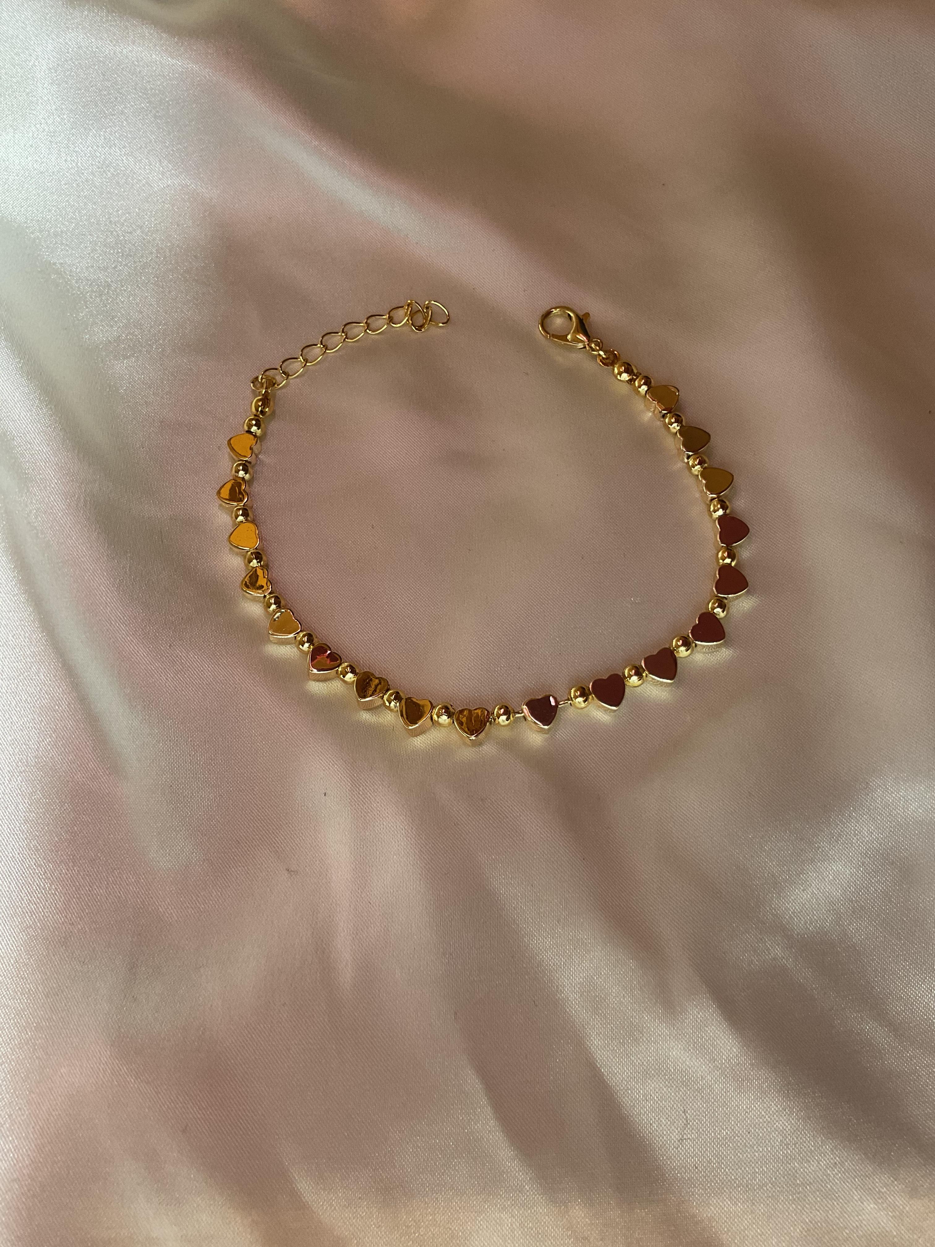Gold kalp model bileklik