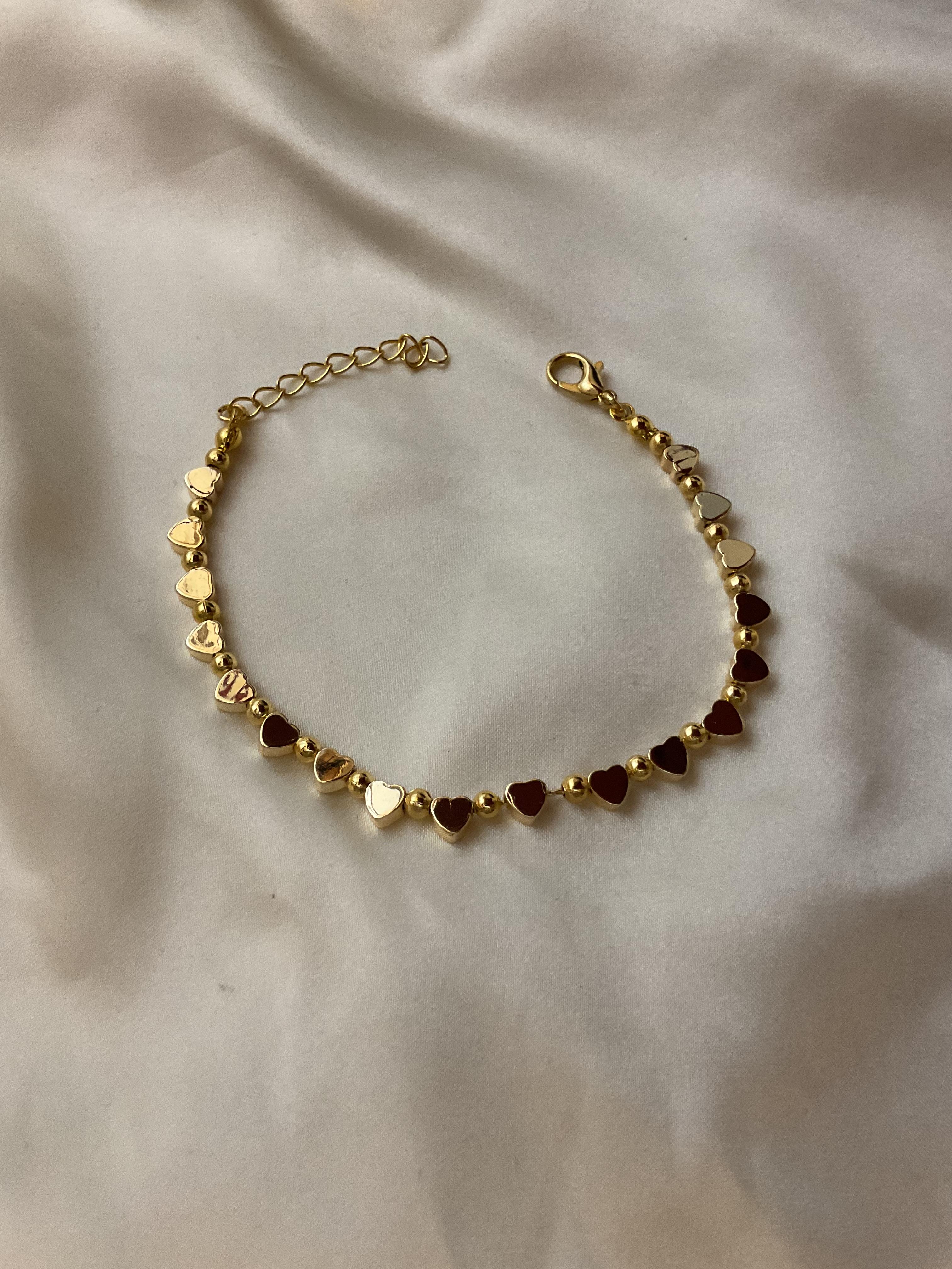 Gold kalp model bileklik