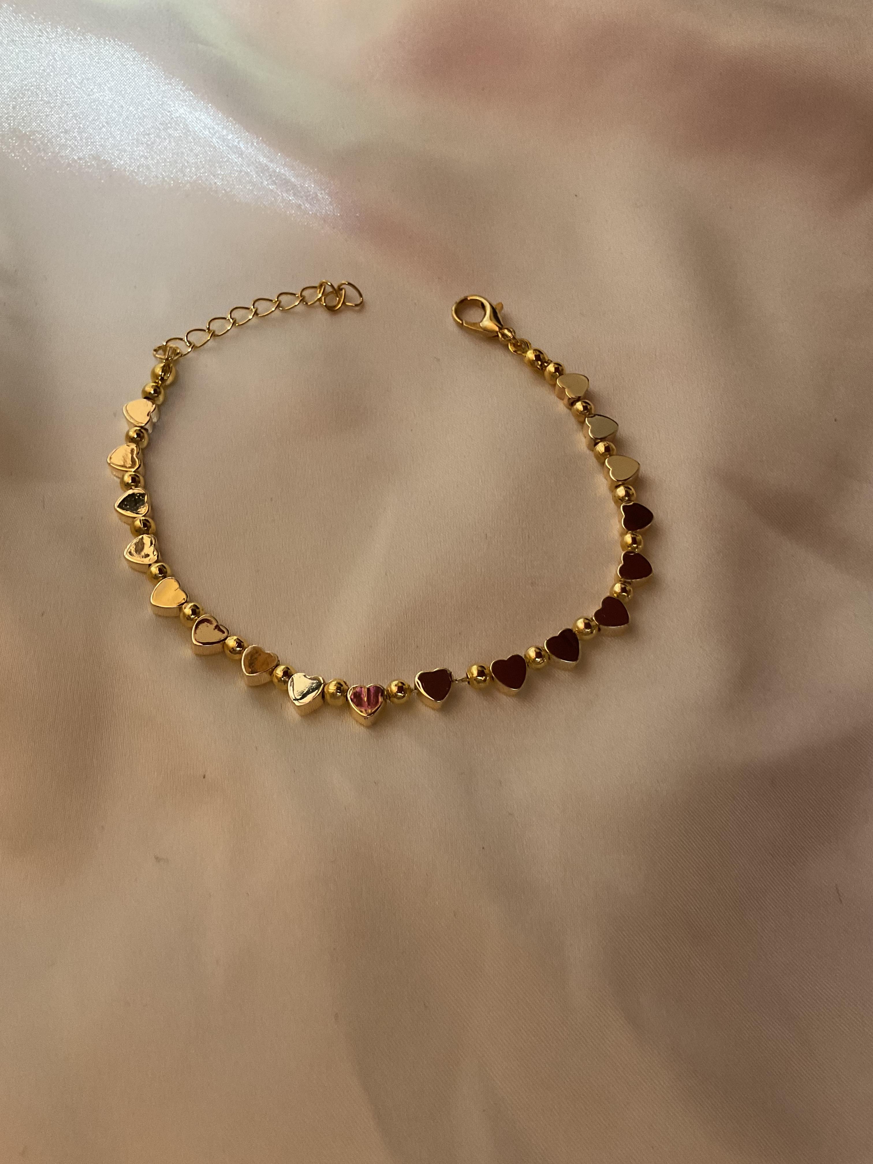 Gold kalp model bileklik