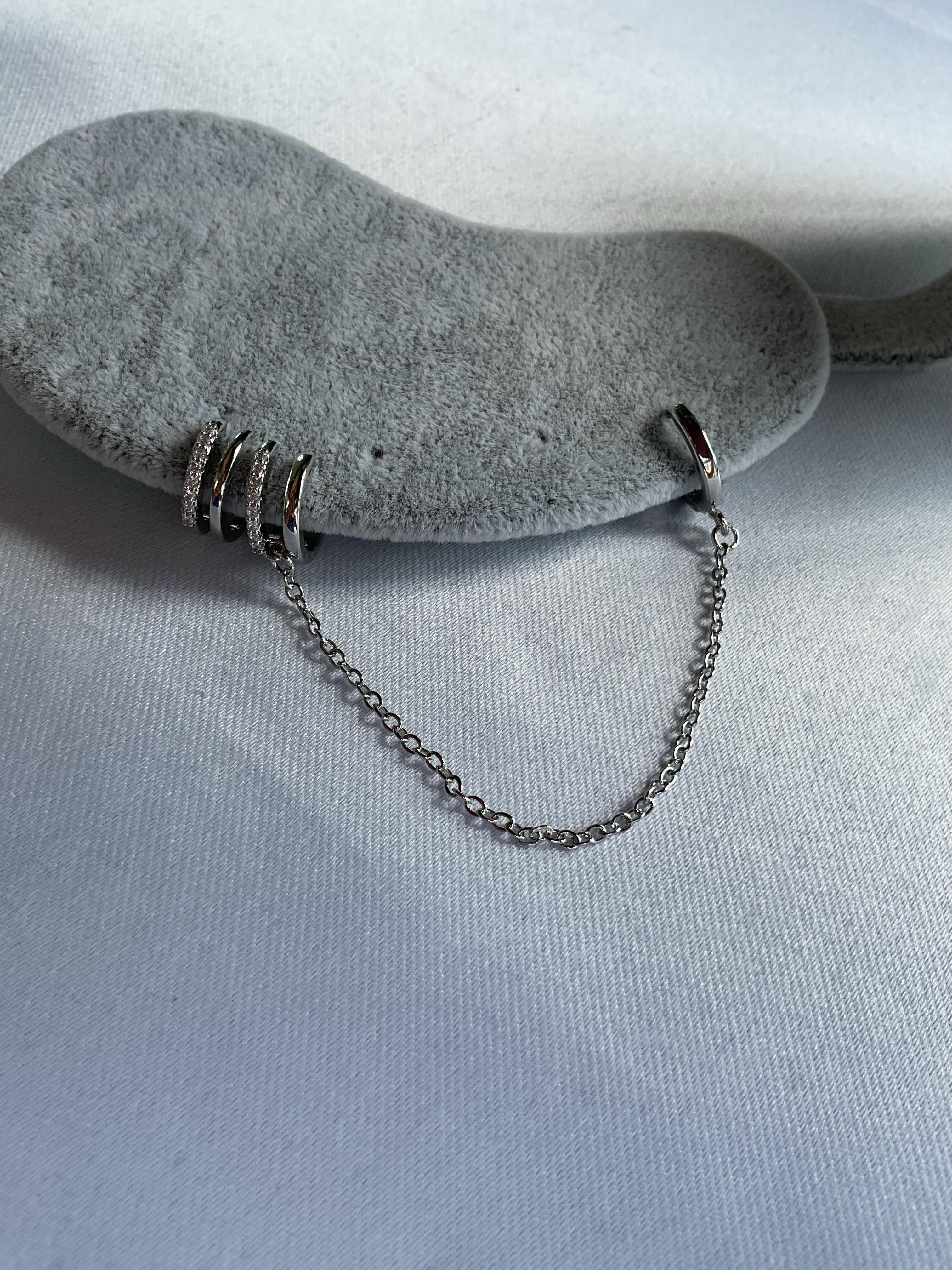 Kıkırdak küpe silver