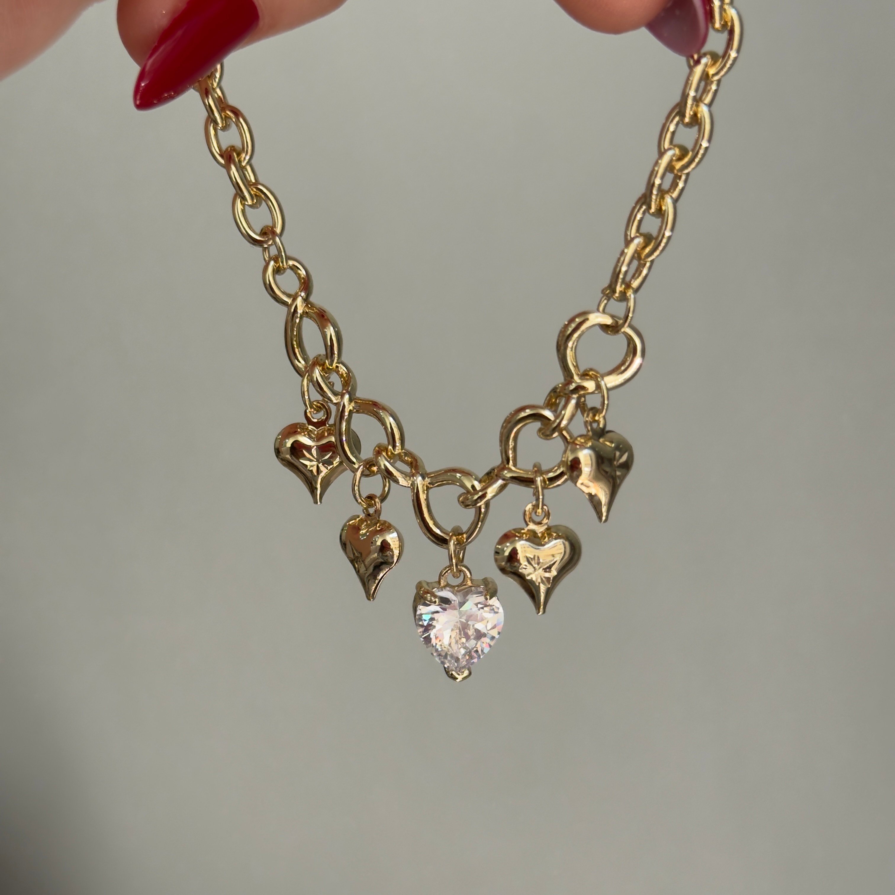 14k Heart Charm Bileklik
