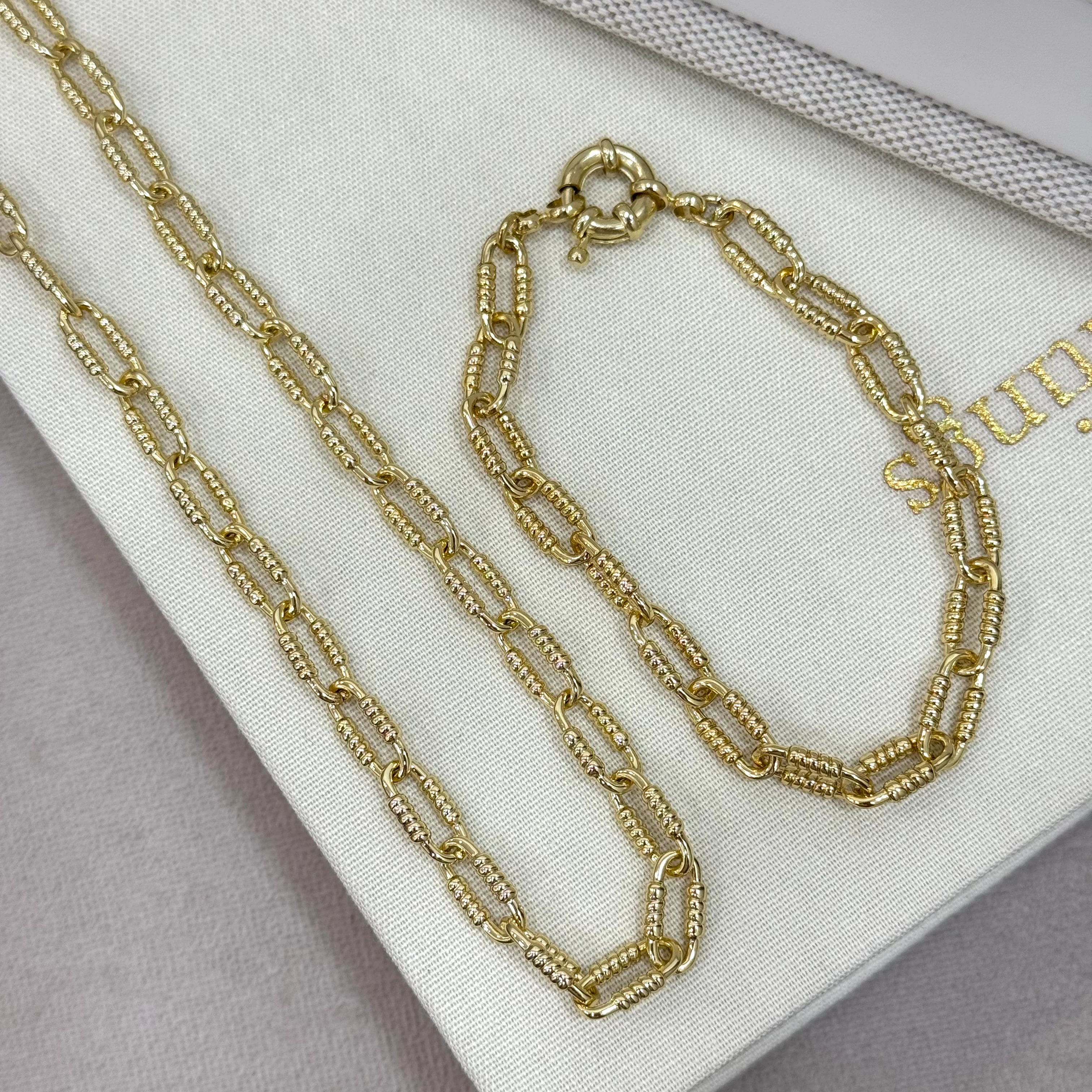 Xuping Su Serisi 14K Golden Crest Set