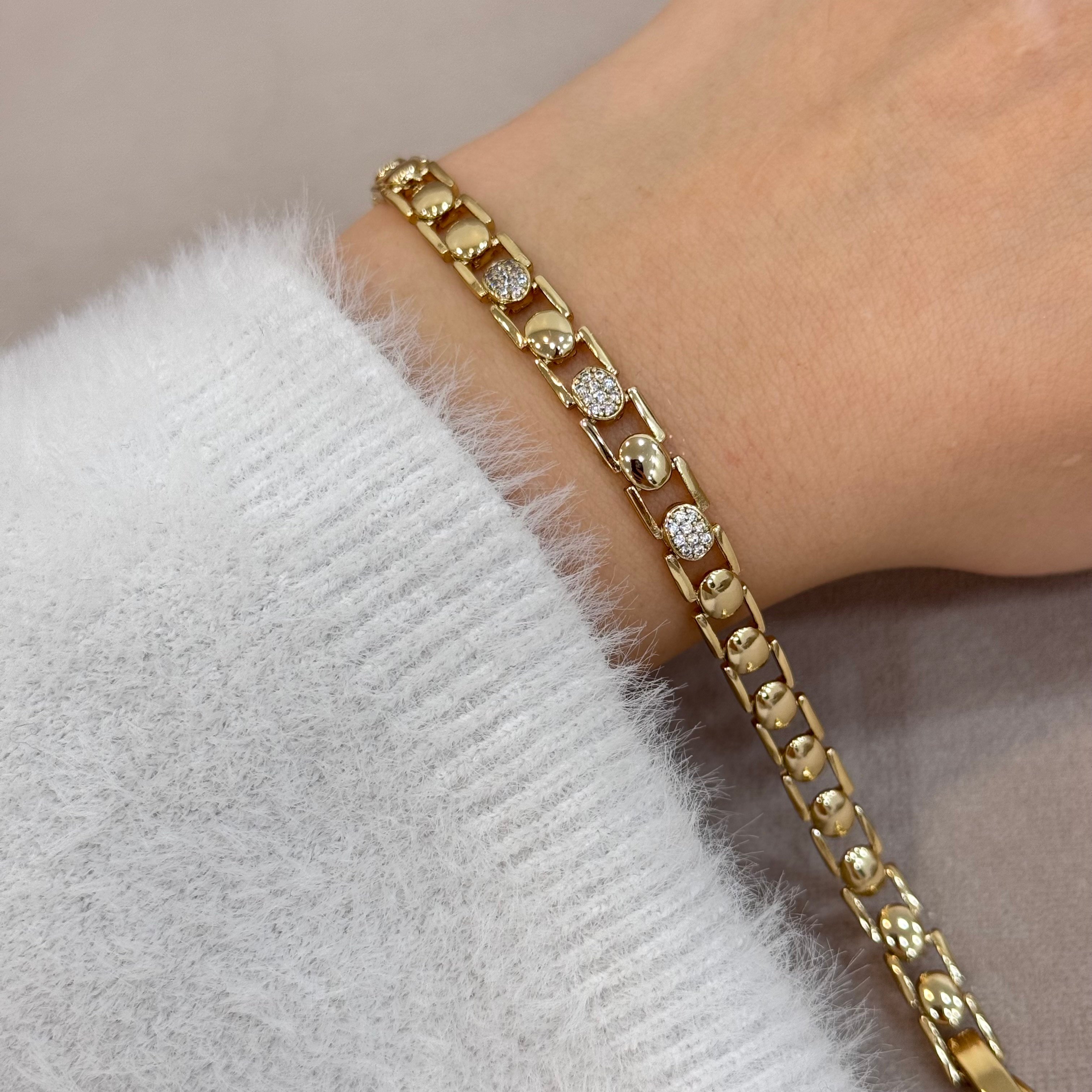 14k Gold Kuyumcu İşçilikli Minimal Esila Bileklik
