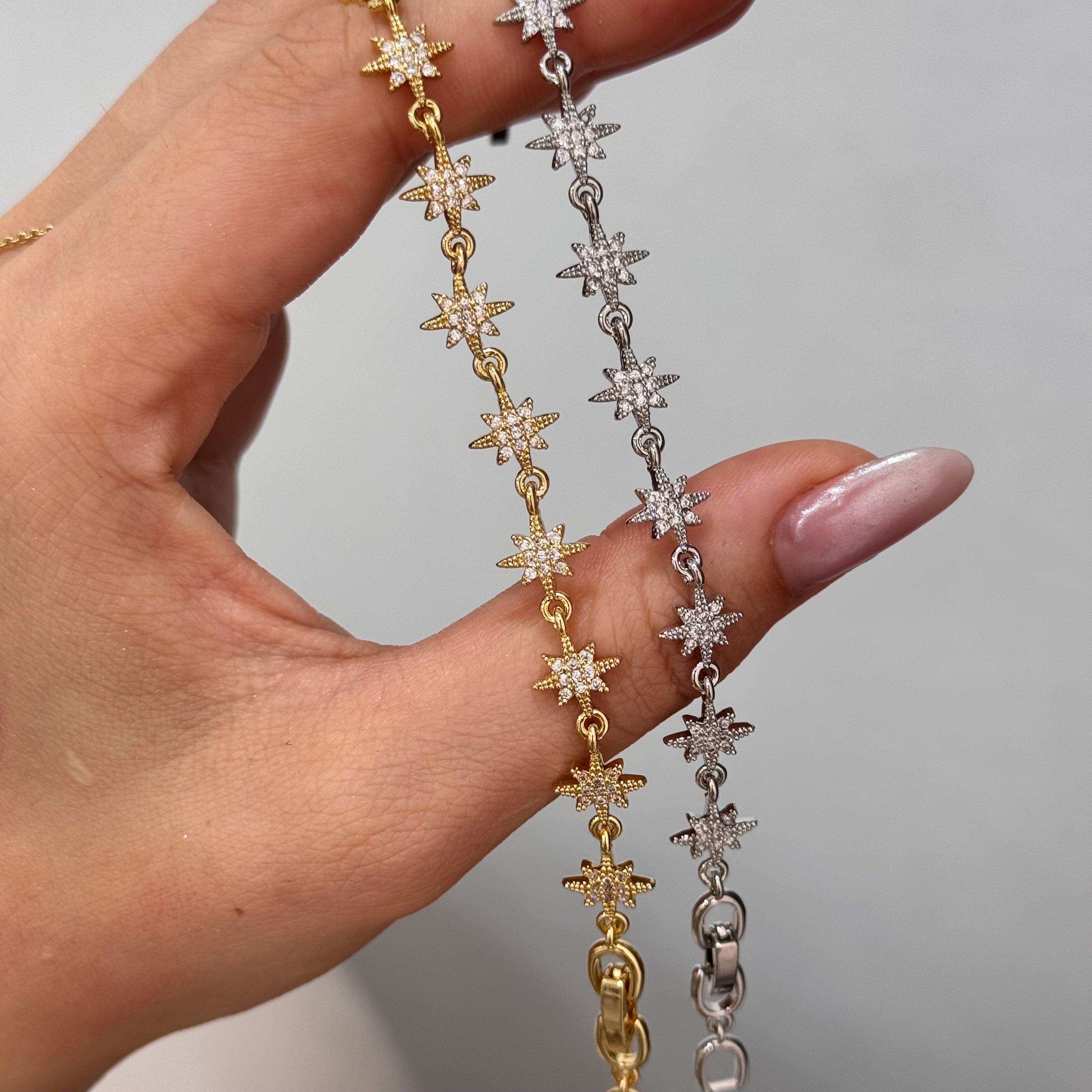 Premium 14k Kutup Yıldızı Minimal Bileklik