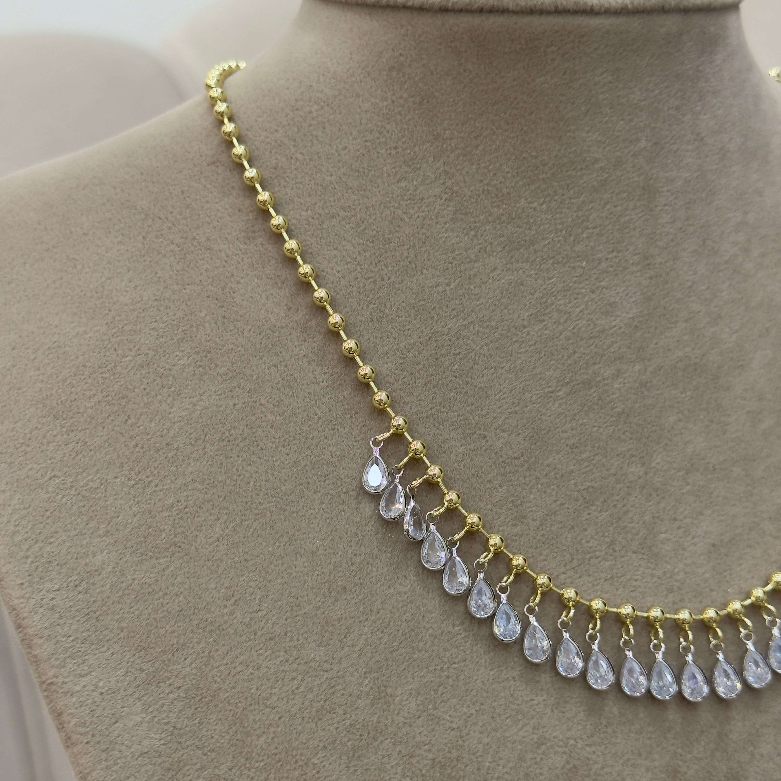 Premium Damla Charm Topçuk Kolye