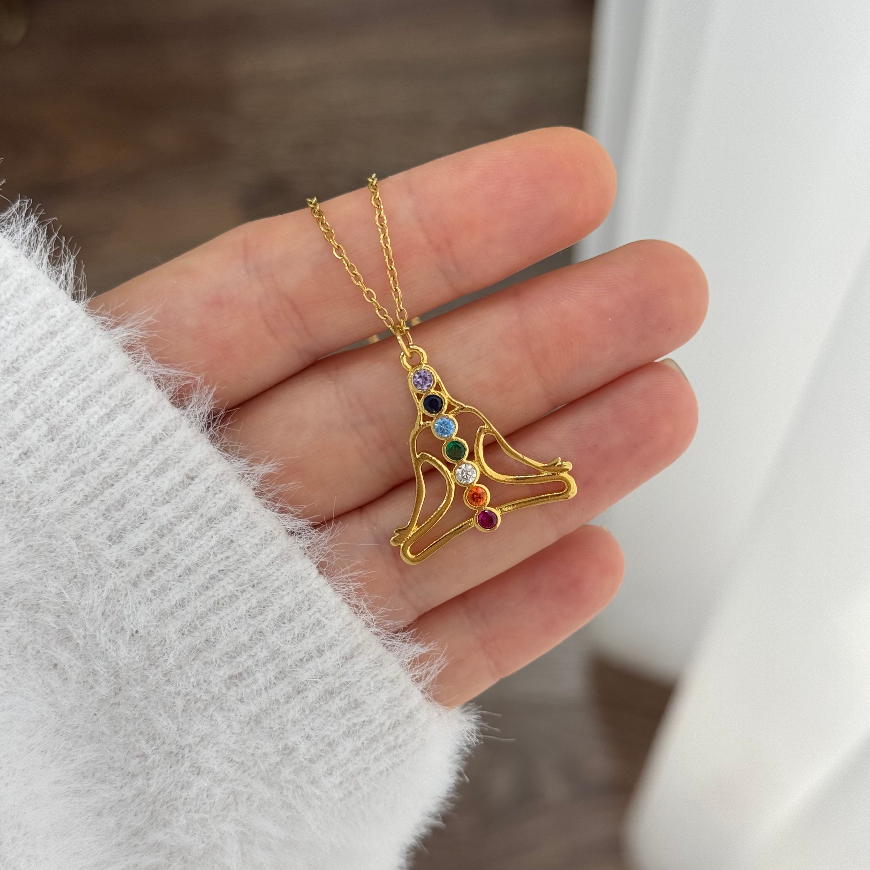 Çelik Chakra Girl Figür Kolye