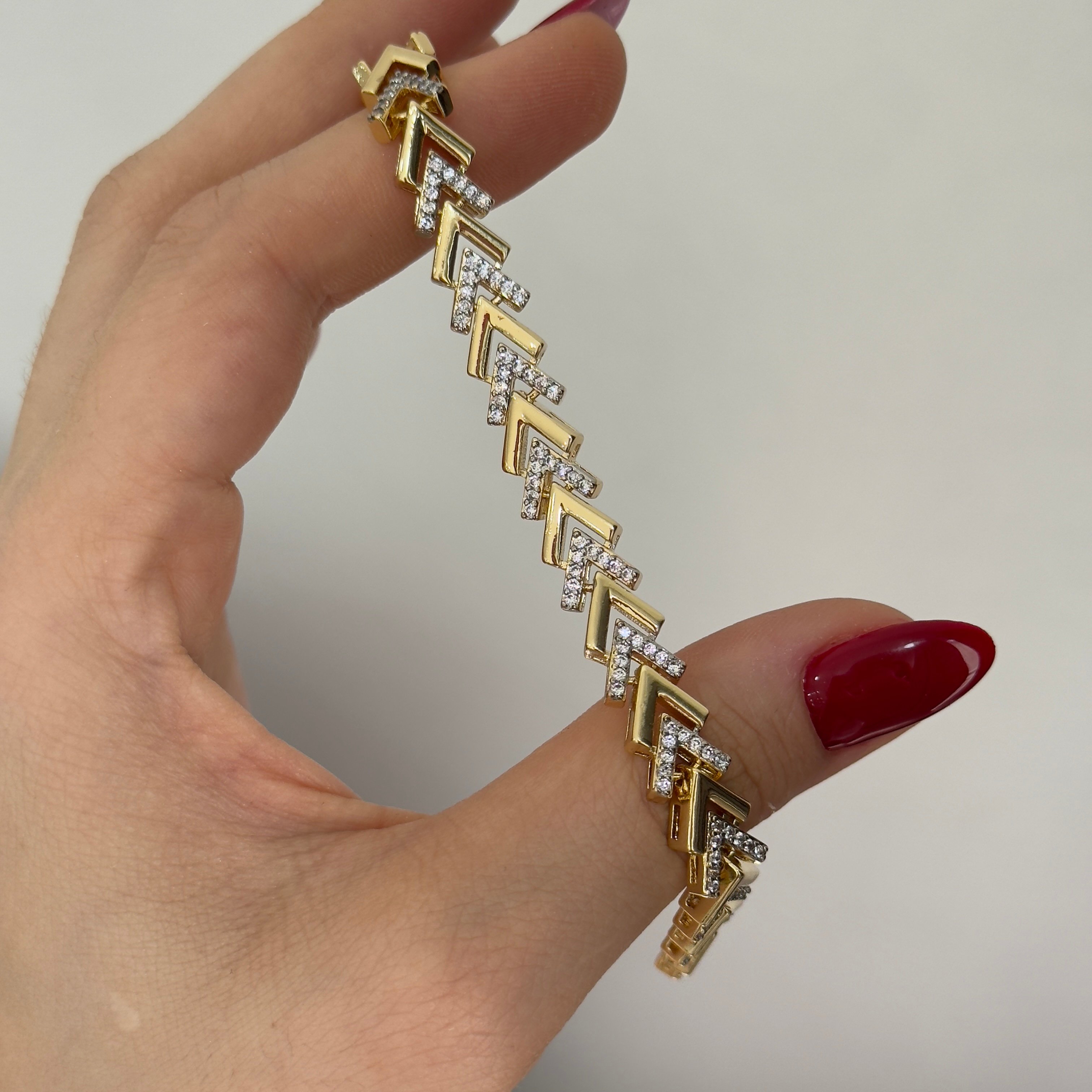 14k Çift Renk Vega Bold Bileklik