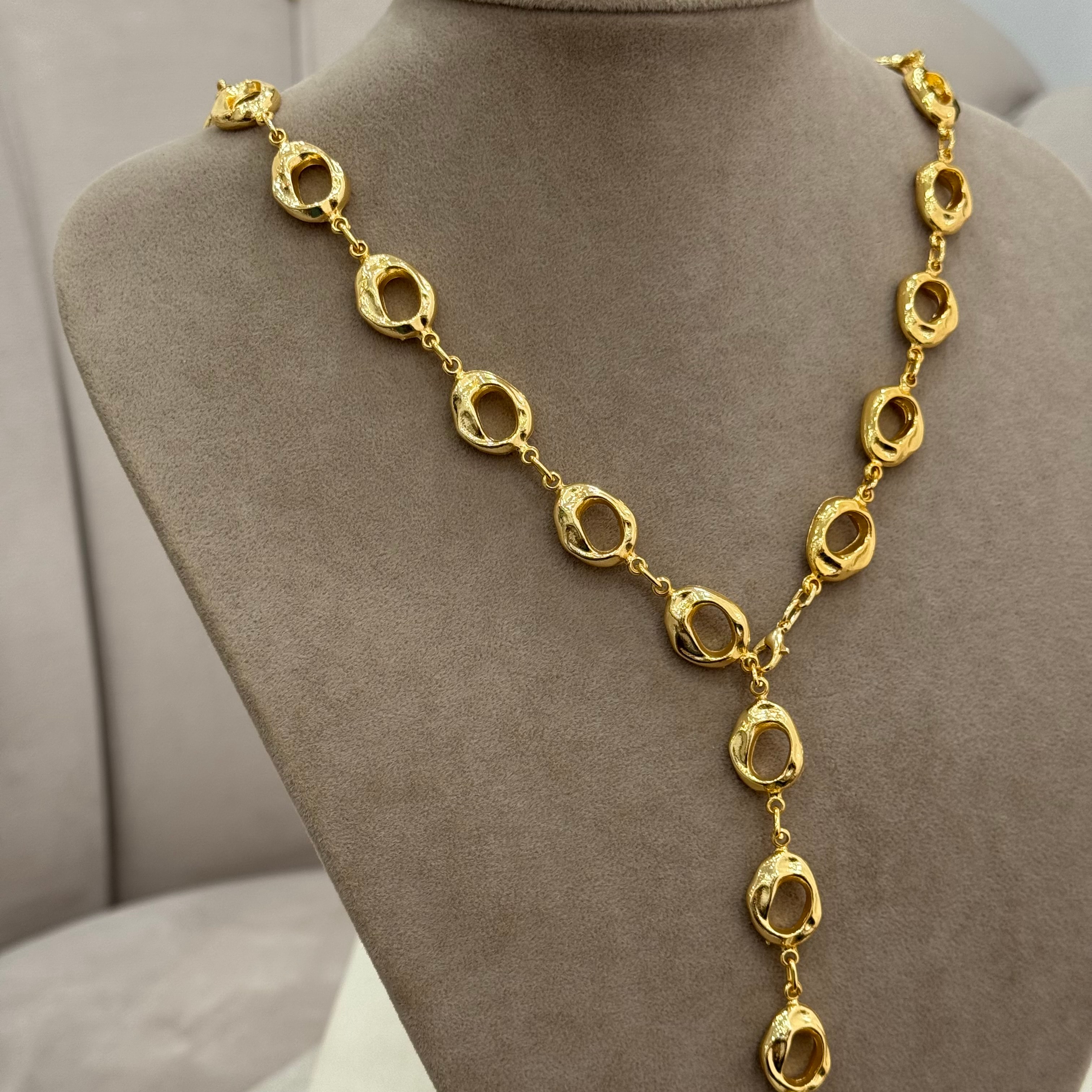 Altın Kaplama Vintage Y Kolye