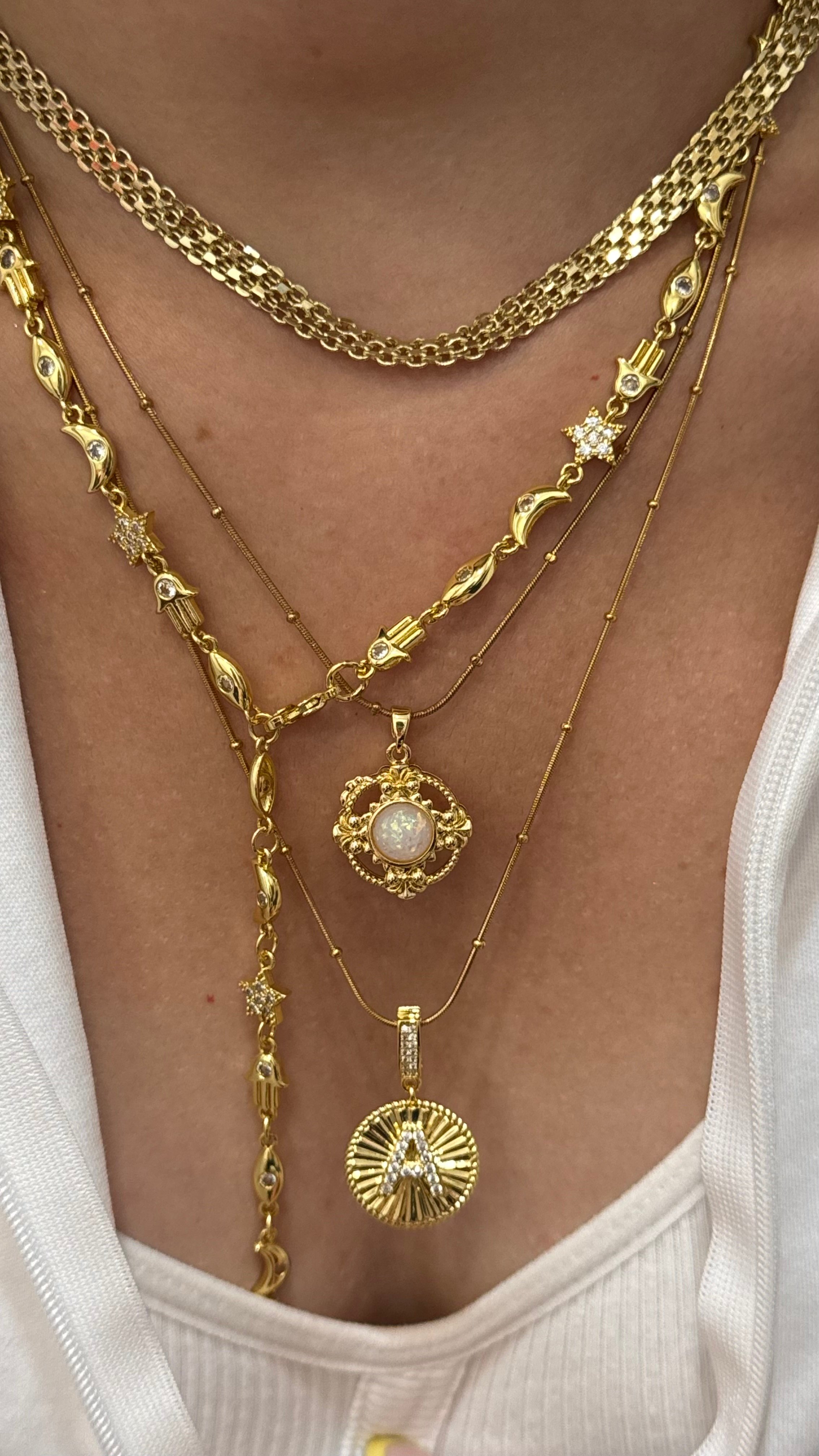 Xuping Su Serisi 14k Vintage Hasır Kolye