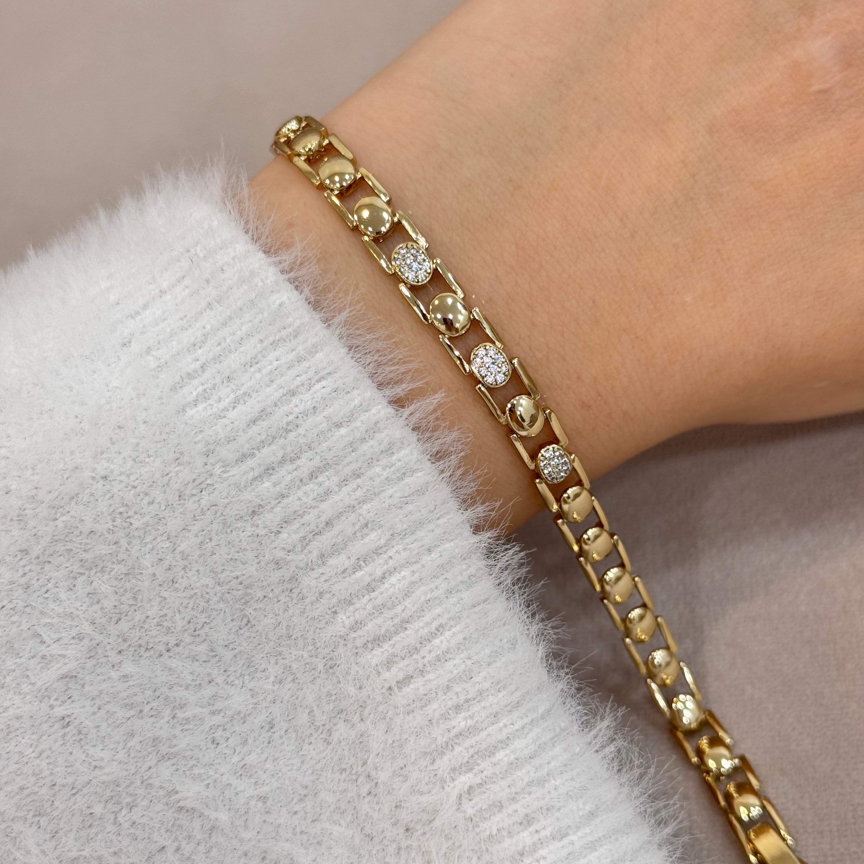 14k Gold Kuyumcu İşçilikli Minimal Esila Bileklik