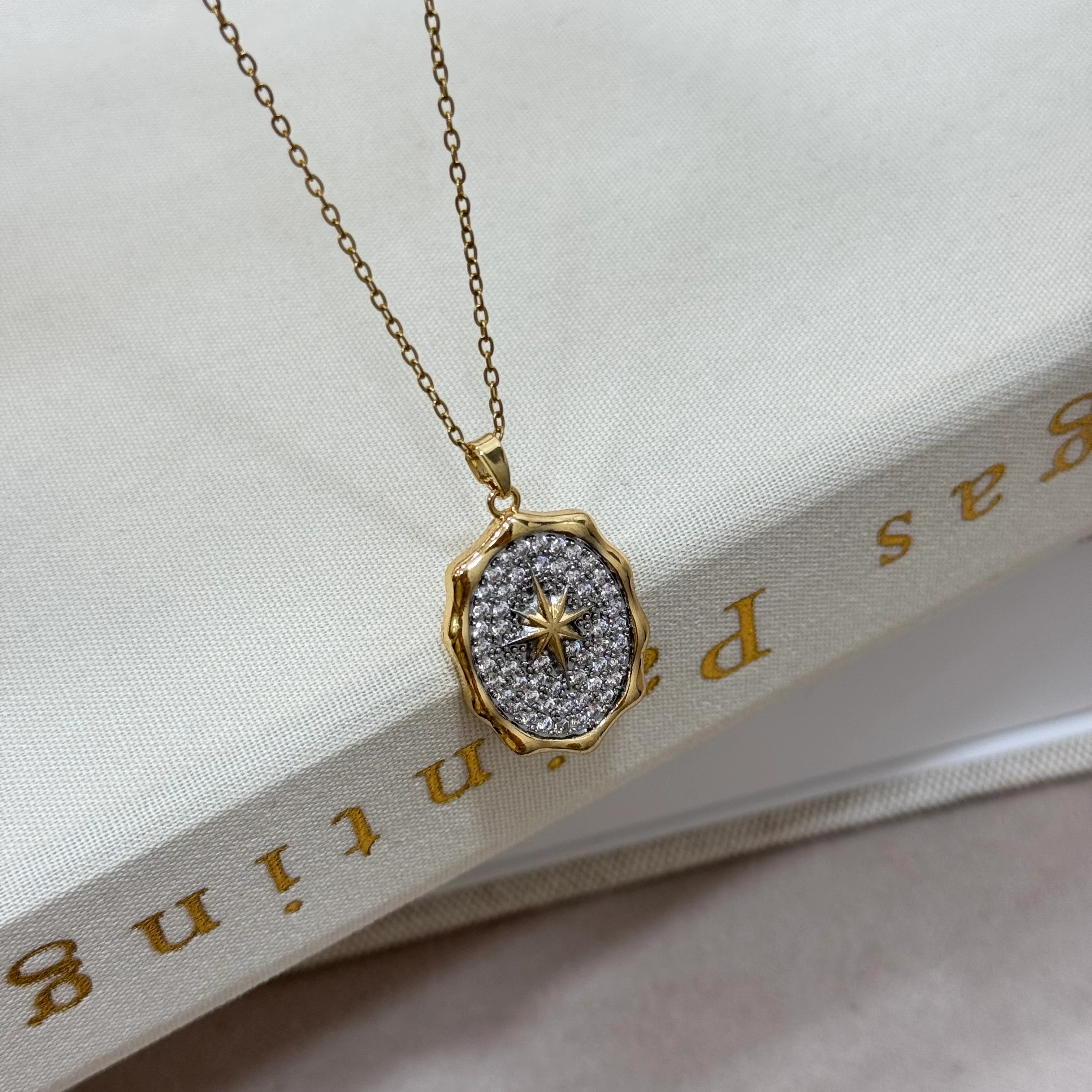 Çelik Kutup Yıldızı Çift Renk Kolye