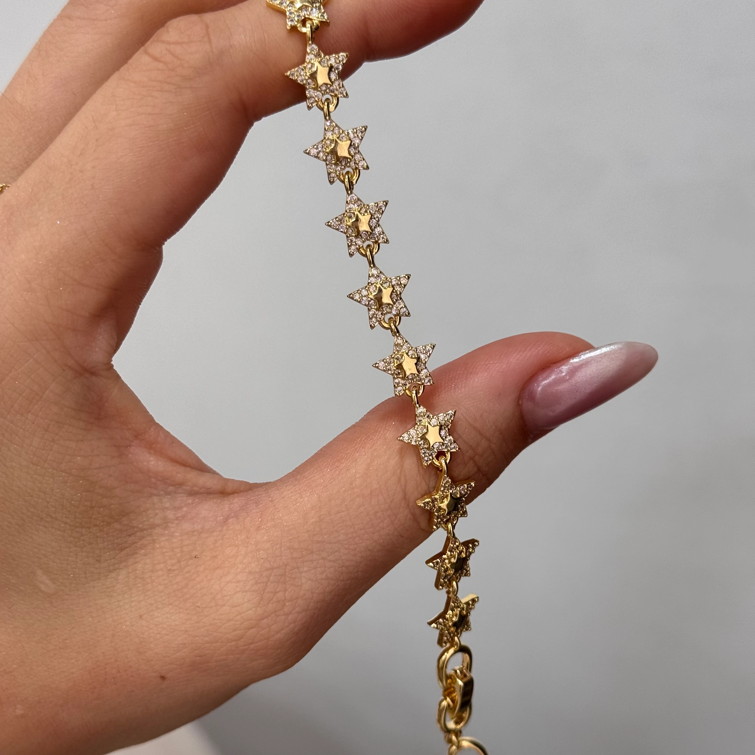 Premium Taşlı Minimal Star Bileklik