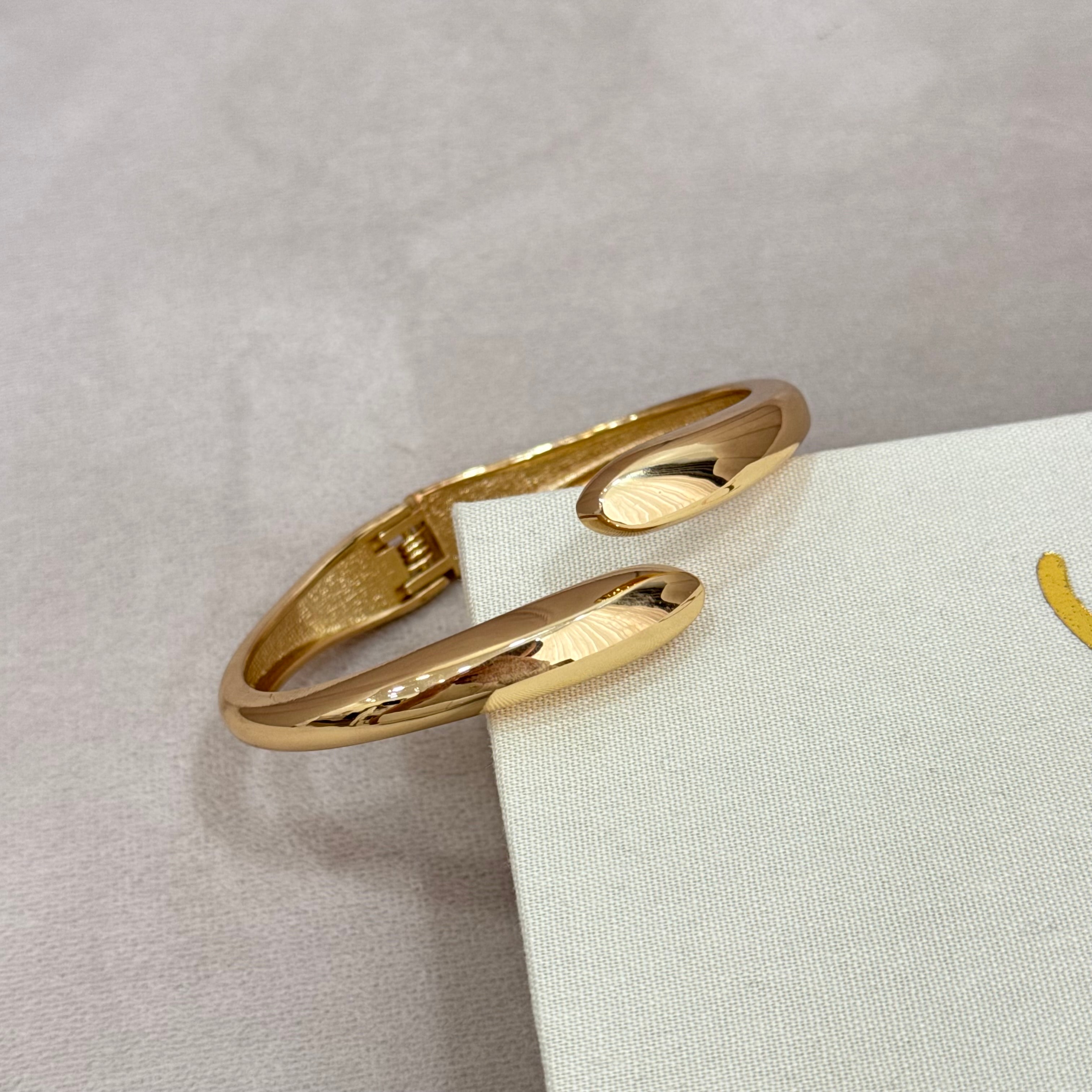 Premium Dante Pinterest Gold Kelepçe Bileklik