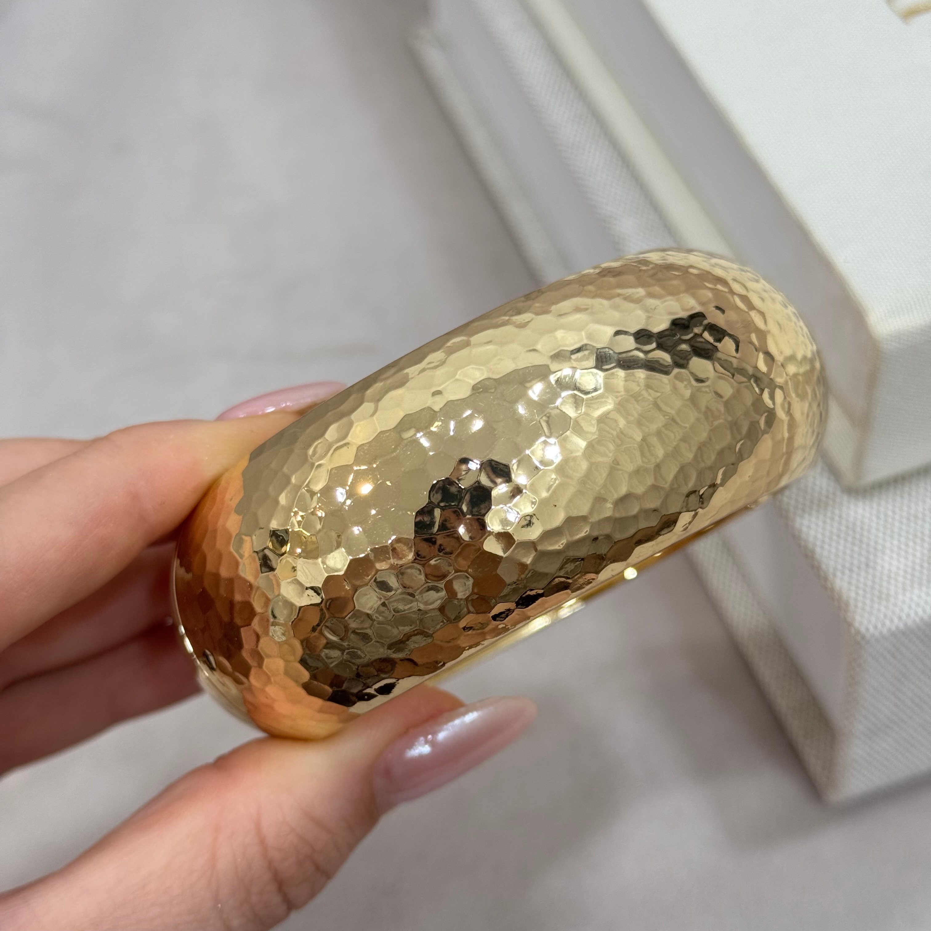 Premium İthal Gold Vintage Drop Kelepçe Bilezik
