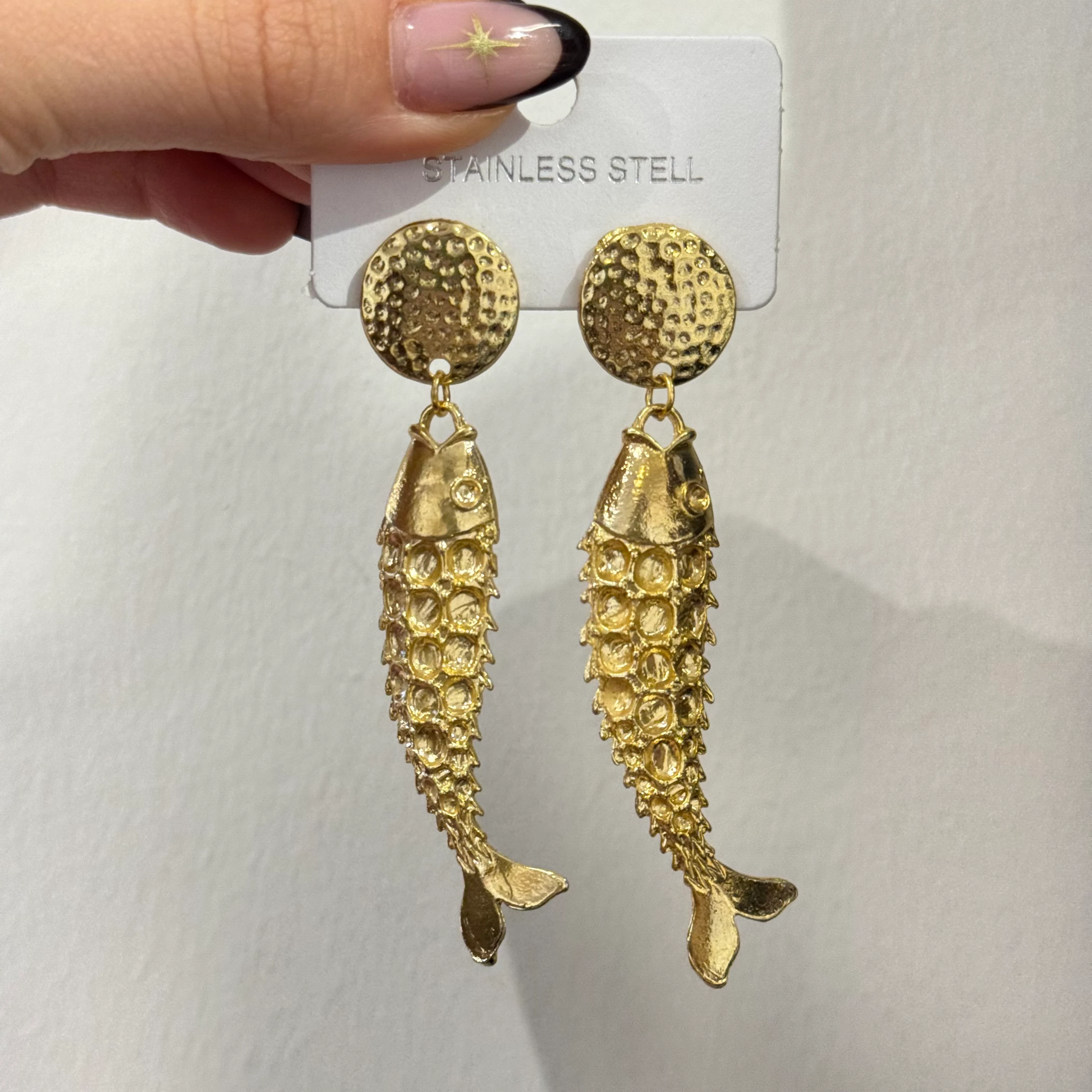 Atelier Altın Kaplama Balık Küpe