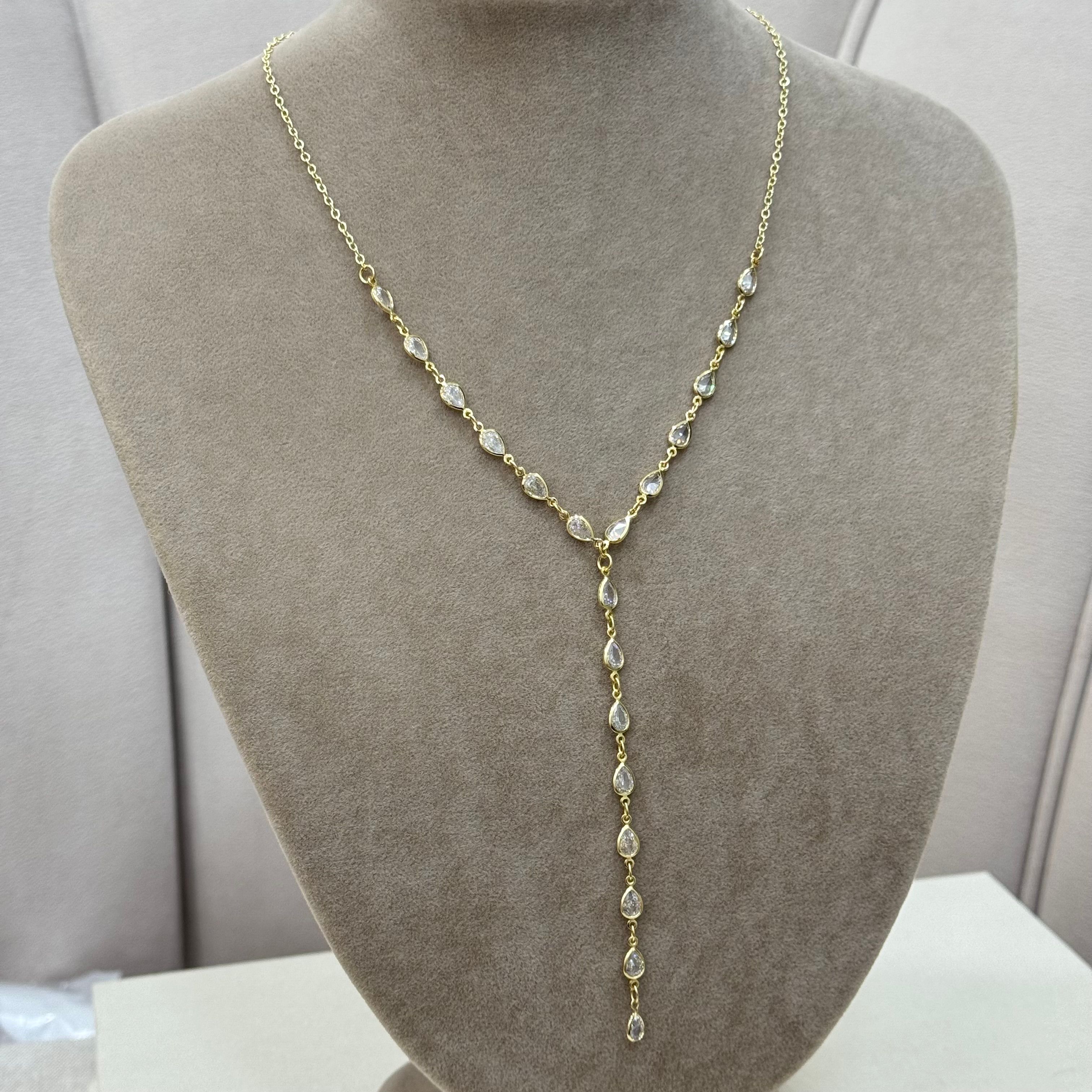 Premium 14k Damla Y Kolye