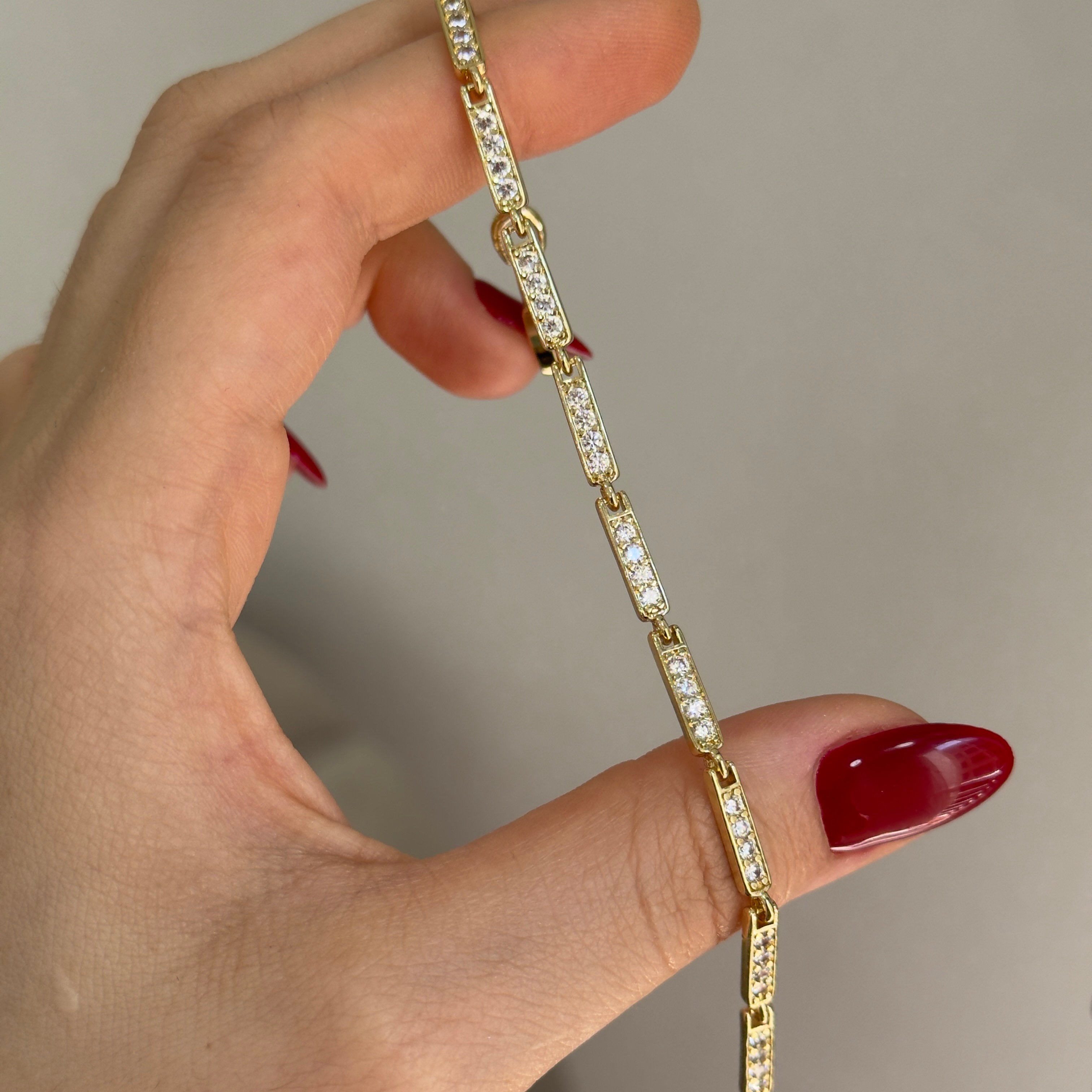 14k Minimal Gazze Vintage Bileklik