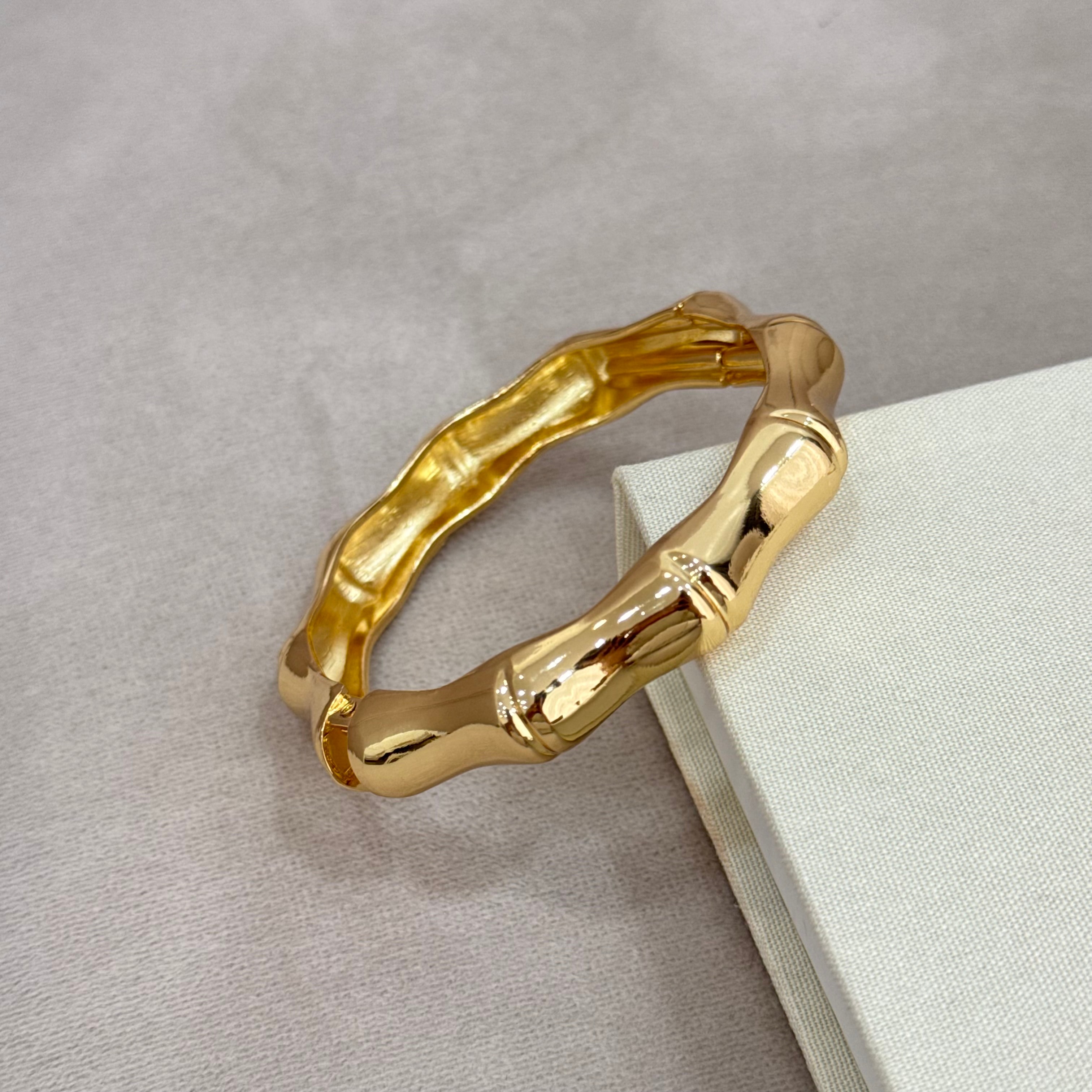 Premium Kemik Pinterest Gold Kelepçe Bileklik