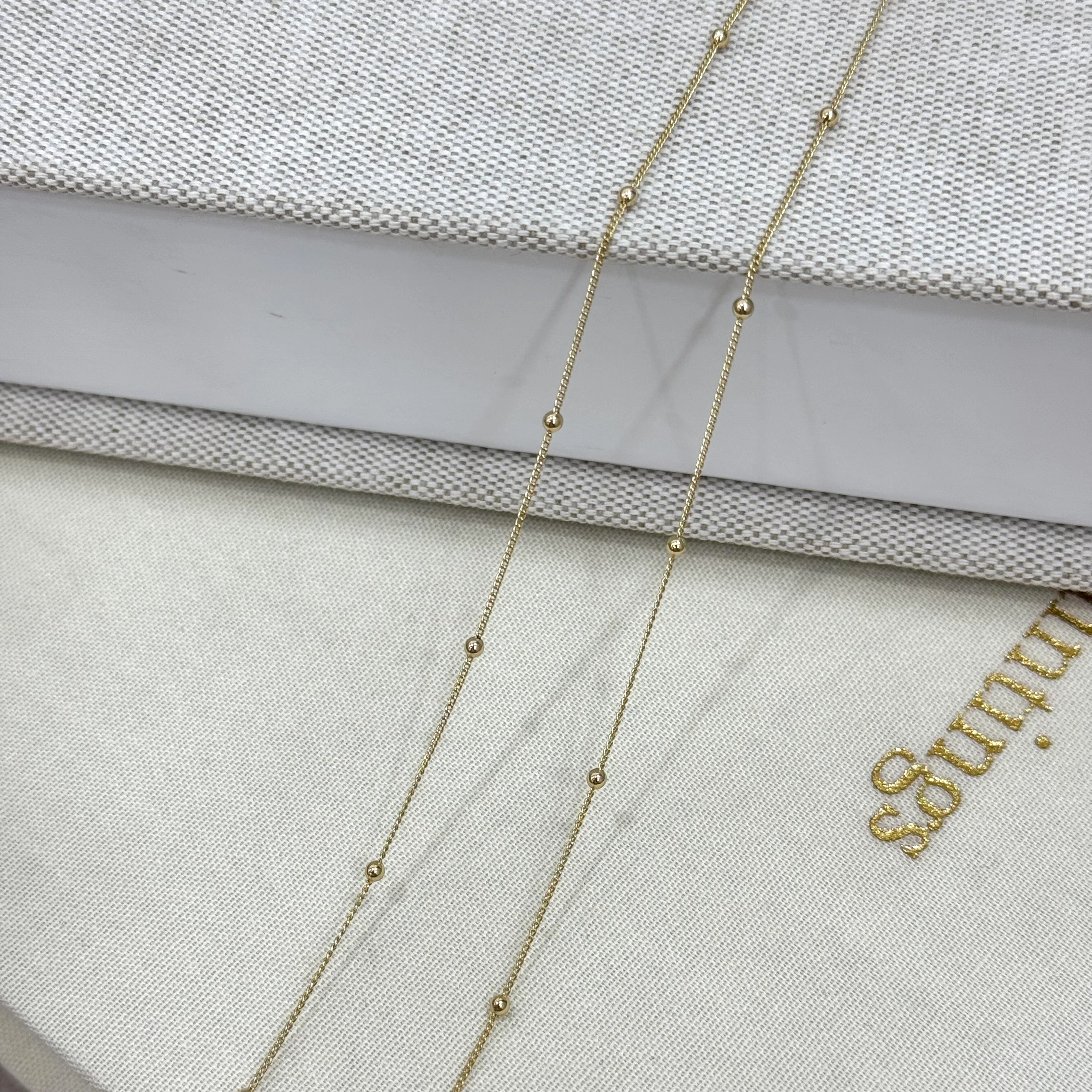 Xuping Su Serisi İnce Zincir Topçuk Kolye 60cm