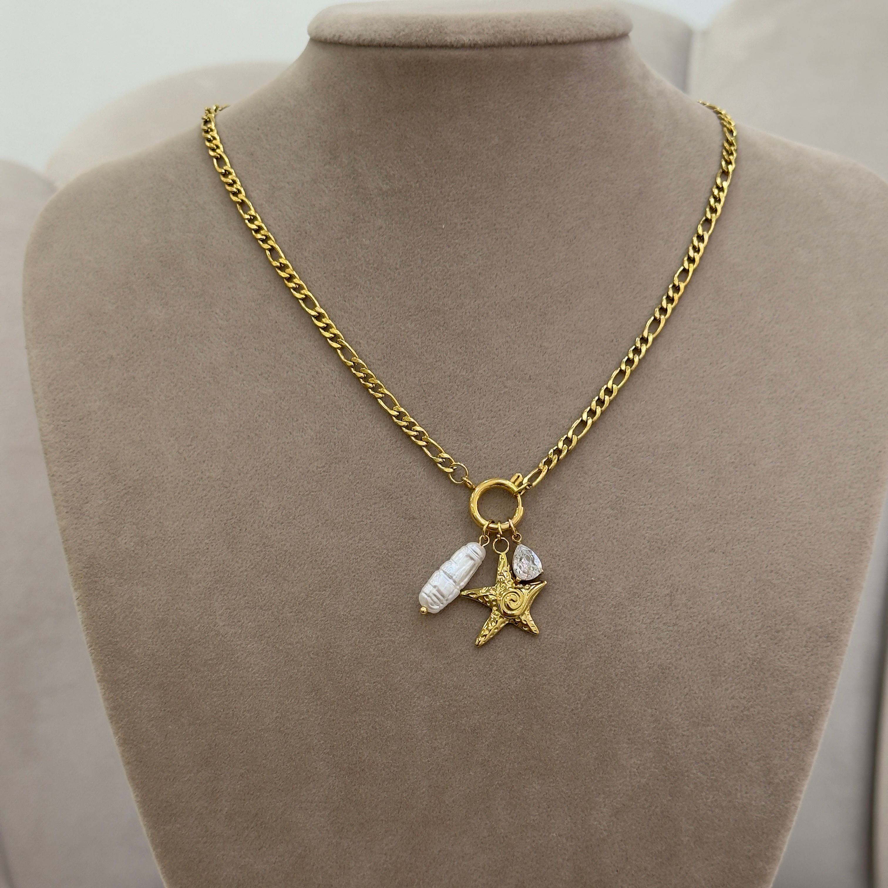 Çelik Vintage Pearl Summer Dream Charm Kolye