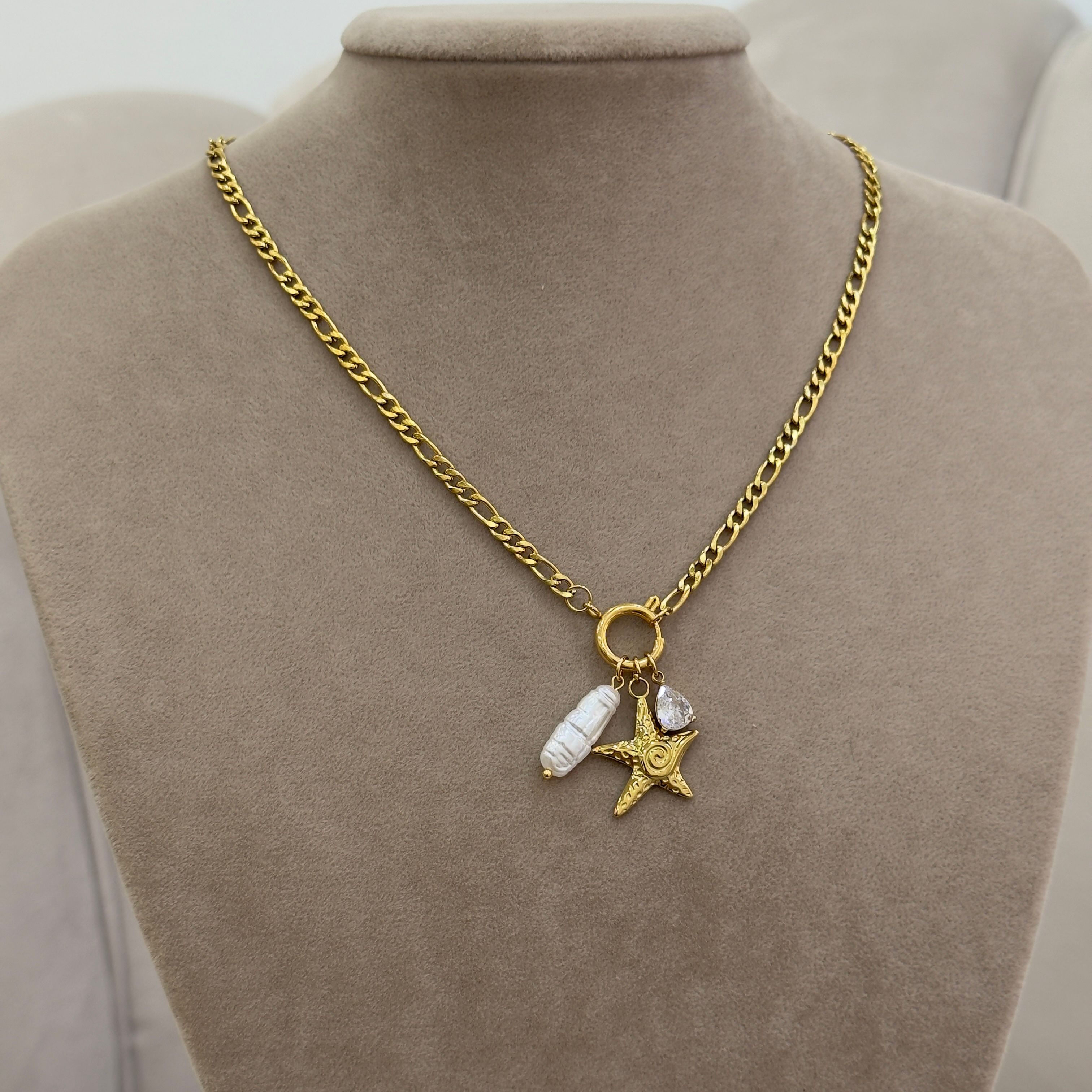 Çelik Vintage Pearl Summer Dream Charm Kolye