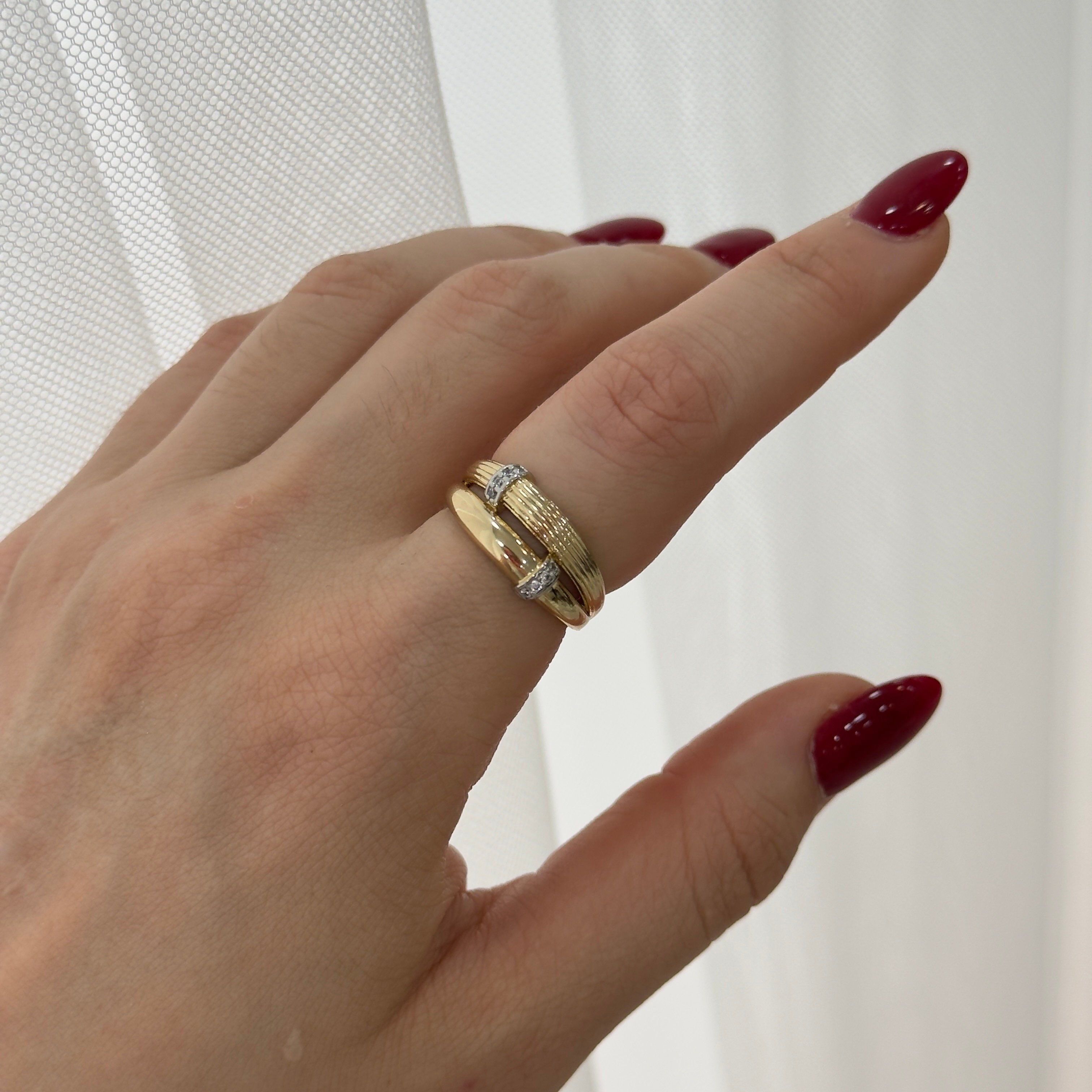Premium Çift Renk Basic Chic Ayarlanabilir Yüzük