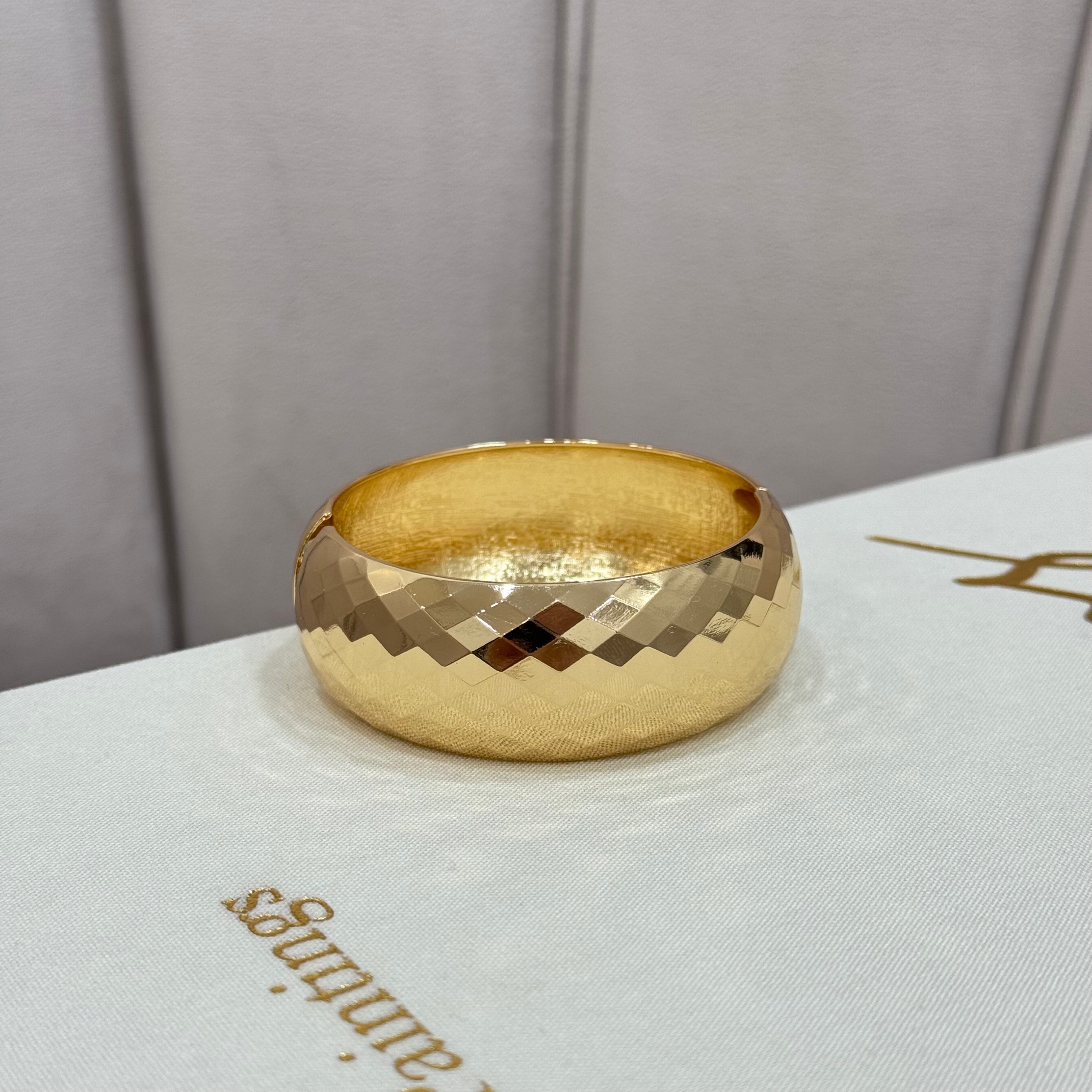 Premium İthal Gold Vintage Kelepçe Bilezik