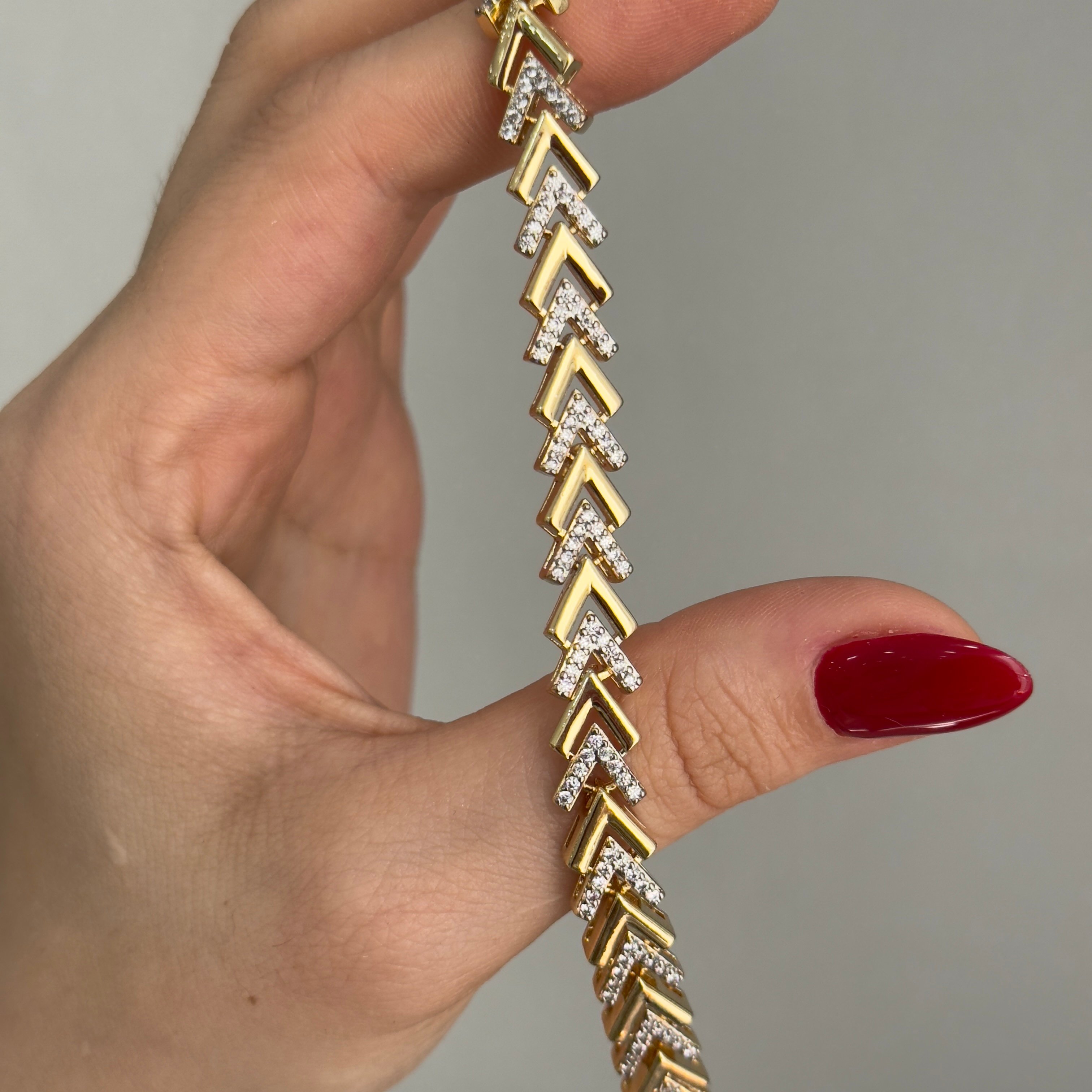 14k Çift Renk Vega Bold Bileklik