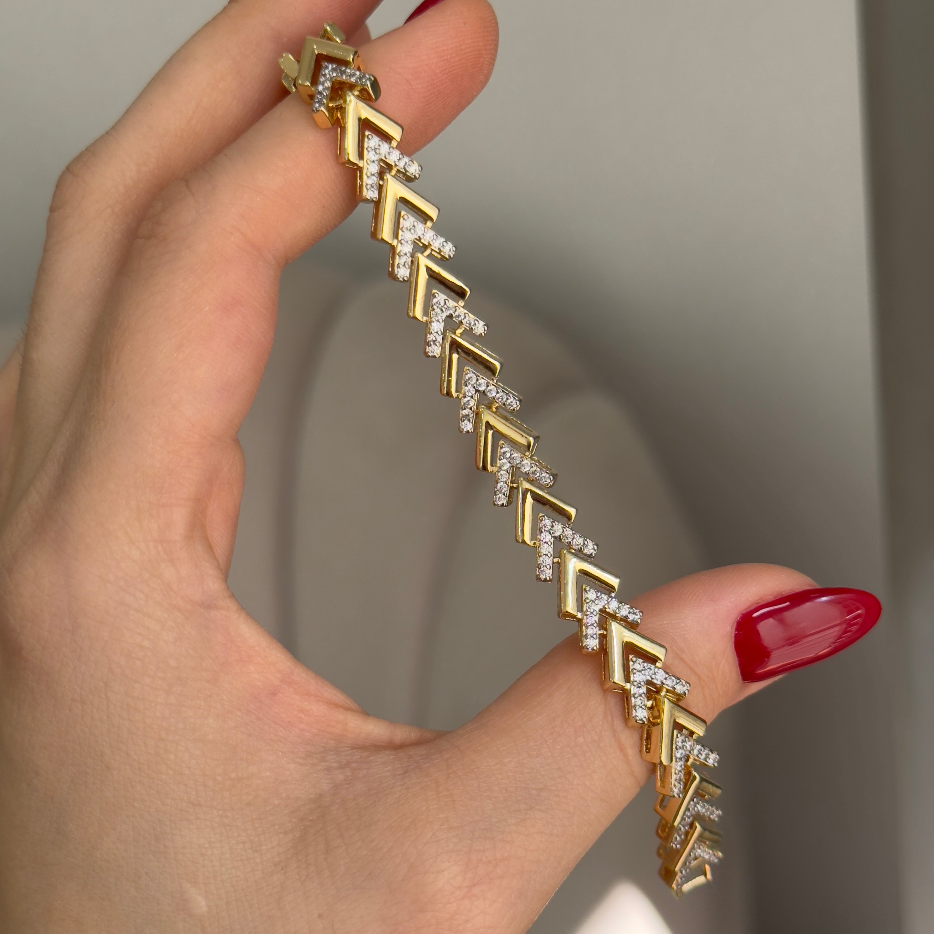 14k Çift Renk Vega Bold Bileklik