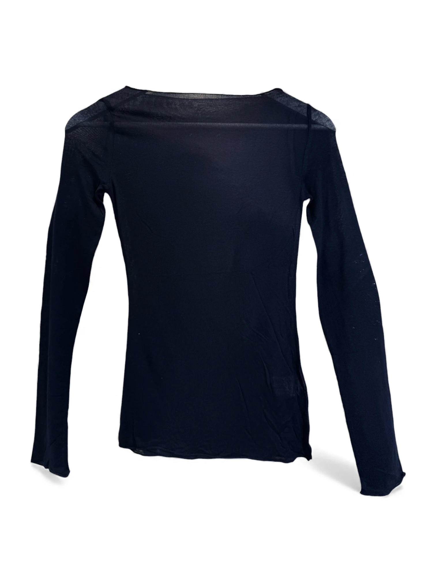 Karol Transparan Bluz | Lacivert