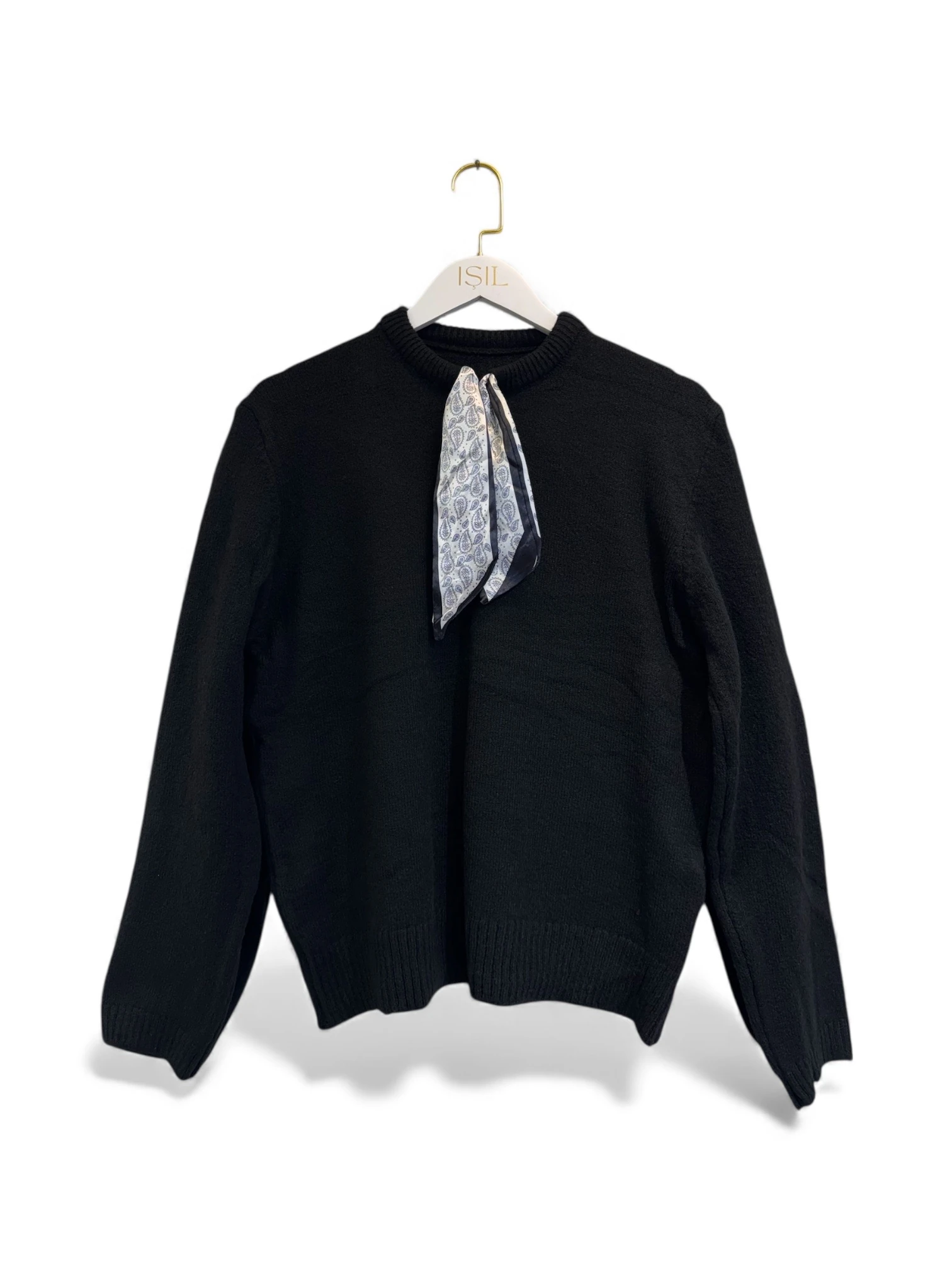 Parisian Silk Scarf Kazak | Siyah