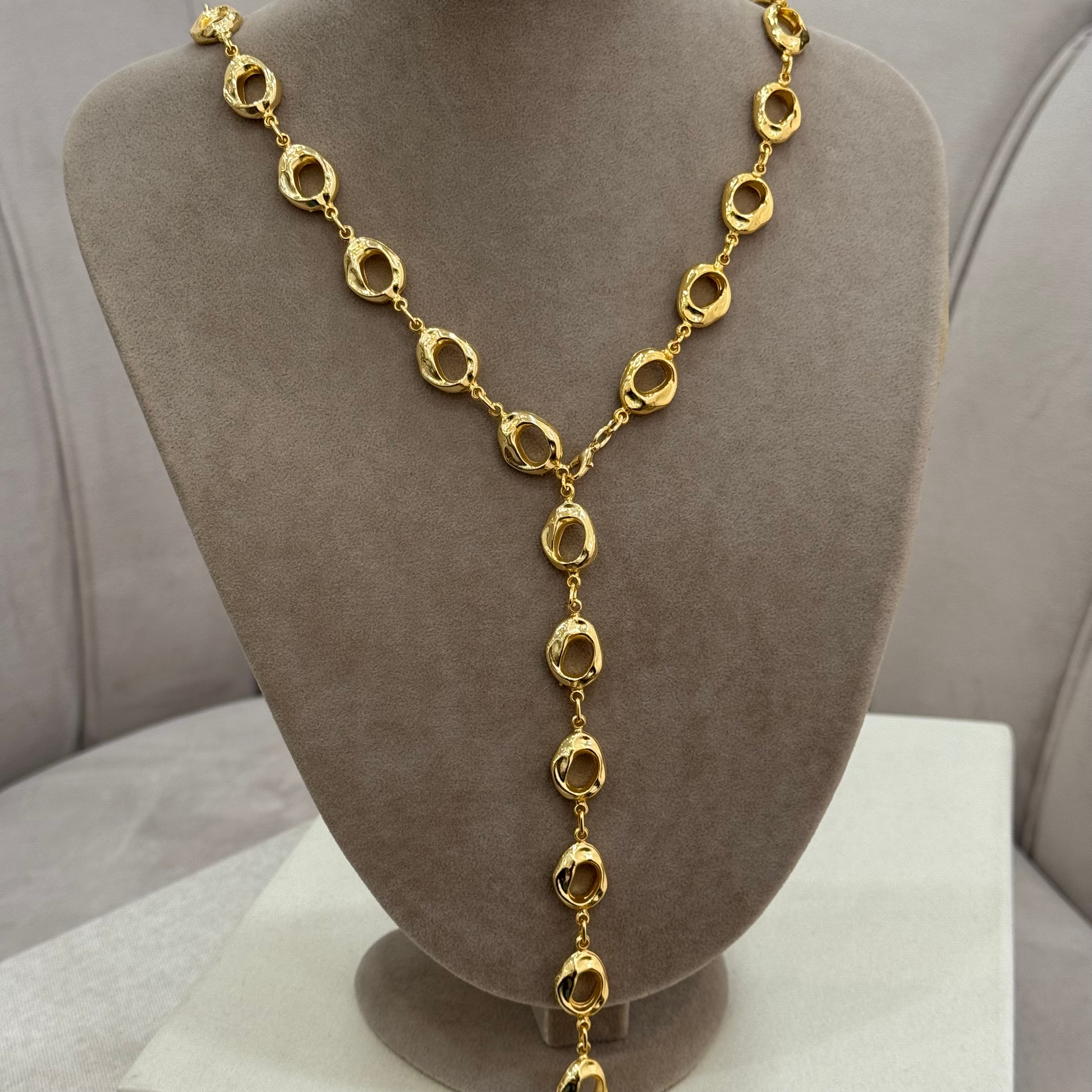 Altın Kaplama Vintage Y Kolye