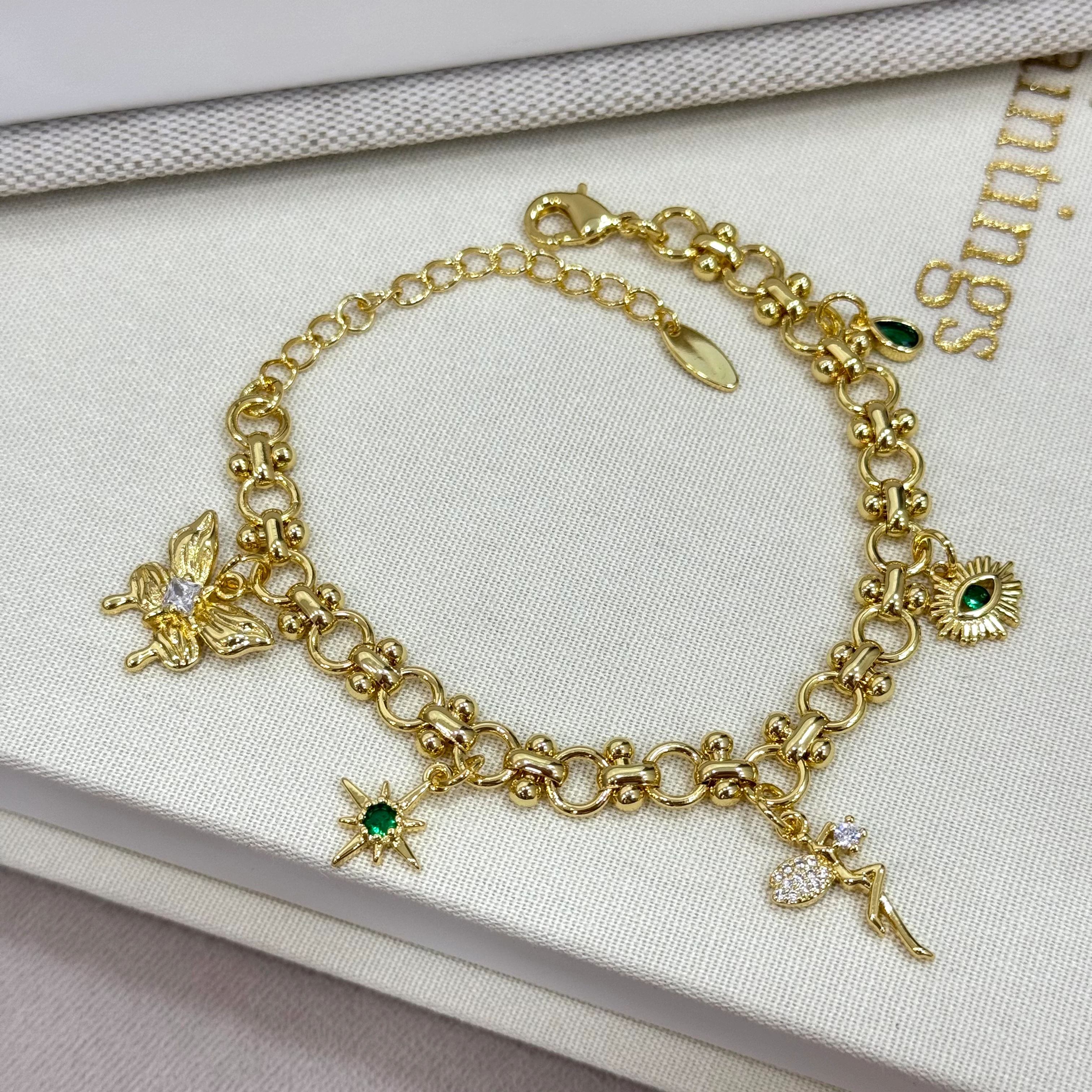 Premium 14K Luck of Fairy Charm Bileklik