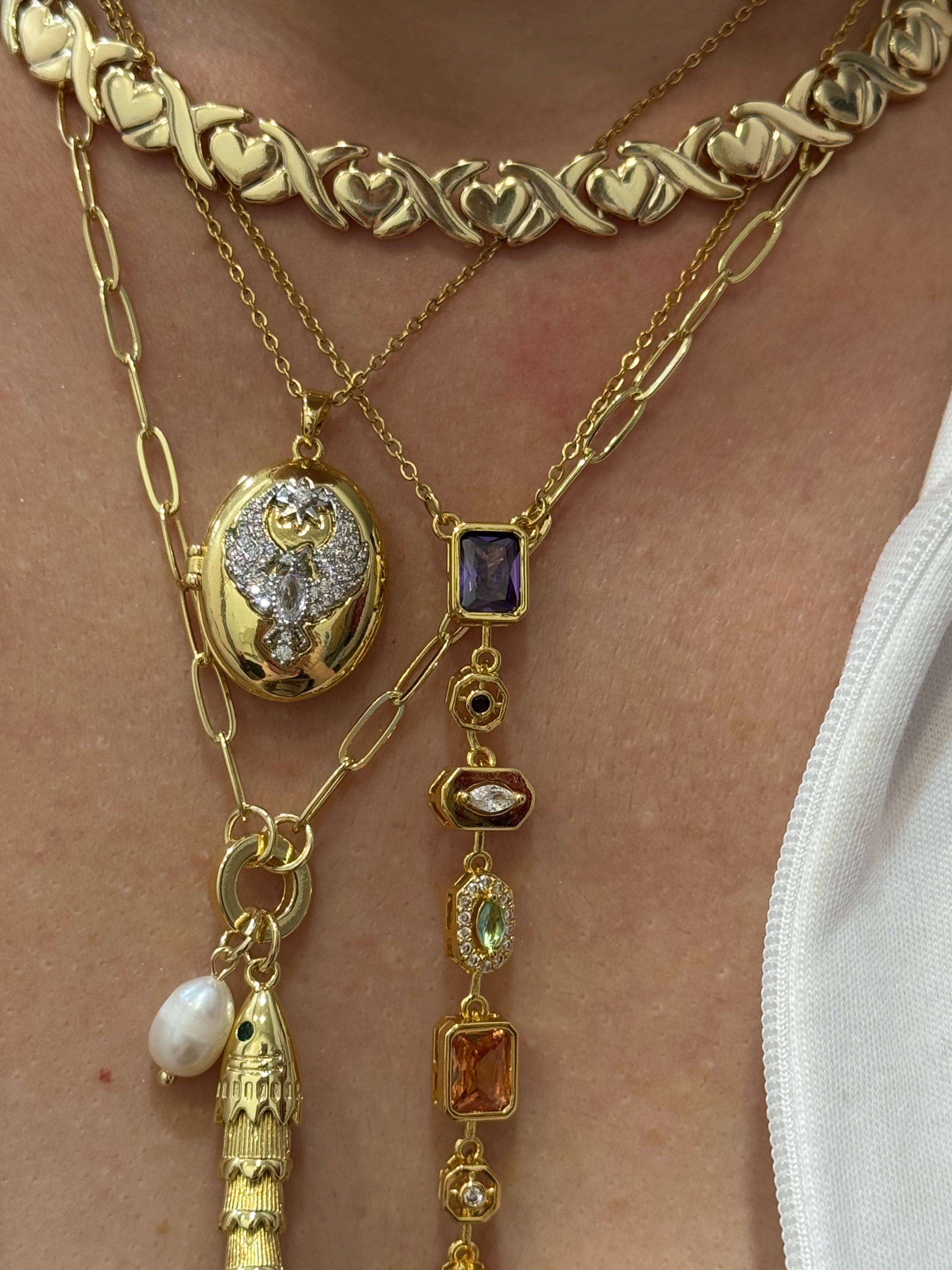 Xuping Su Serisi 14k Vintage Infinite Love Künye Kolye