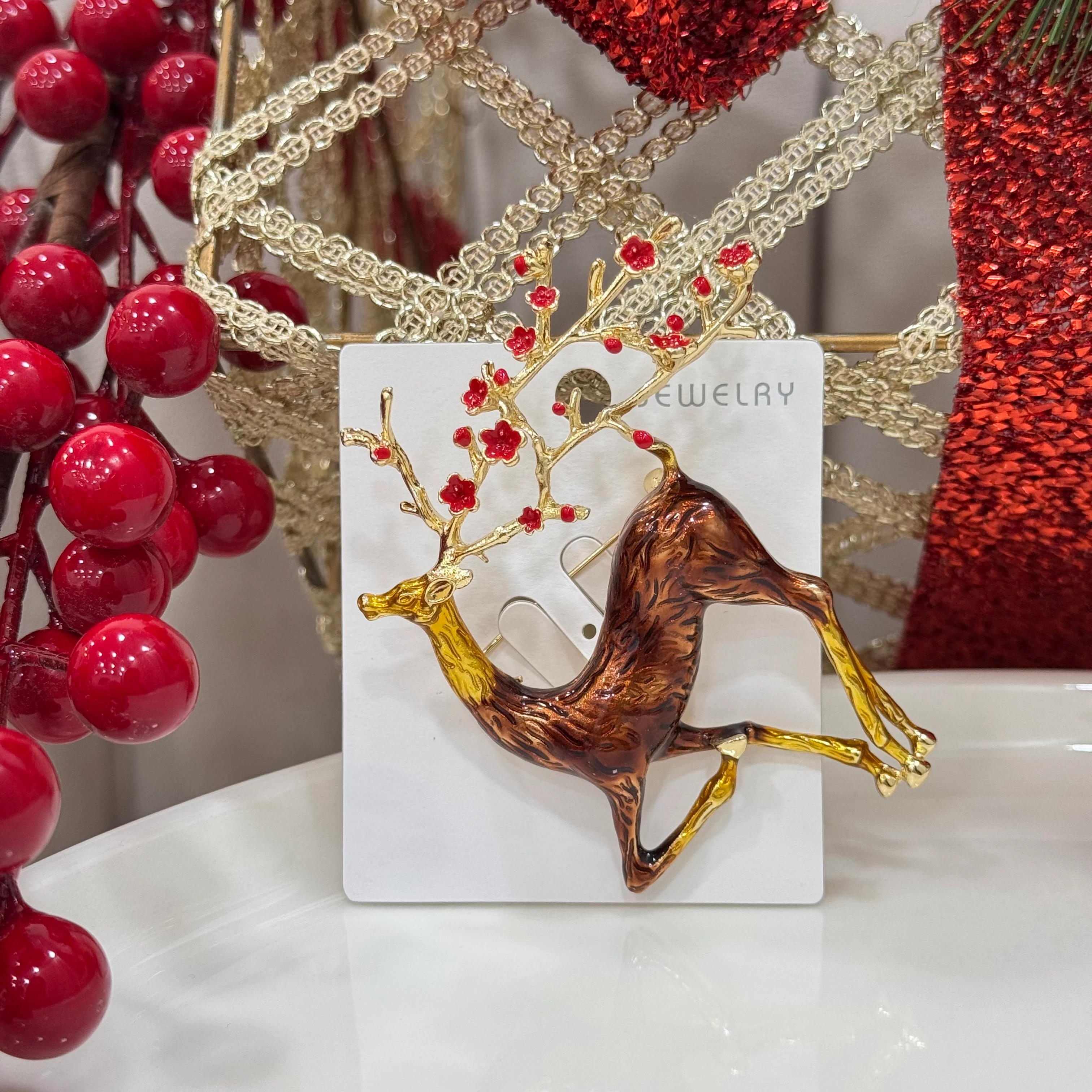 Yılbaşı Premium Geyik Broş No:16